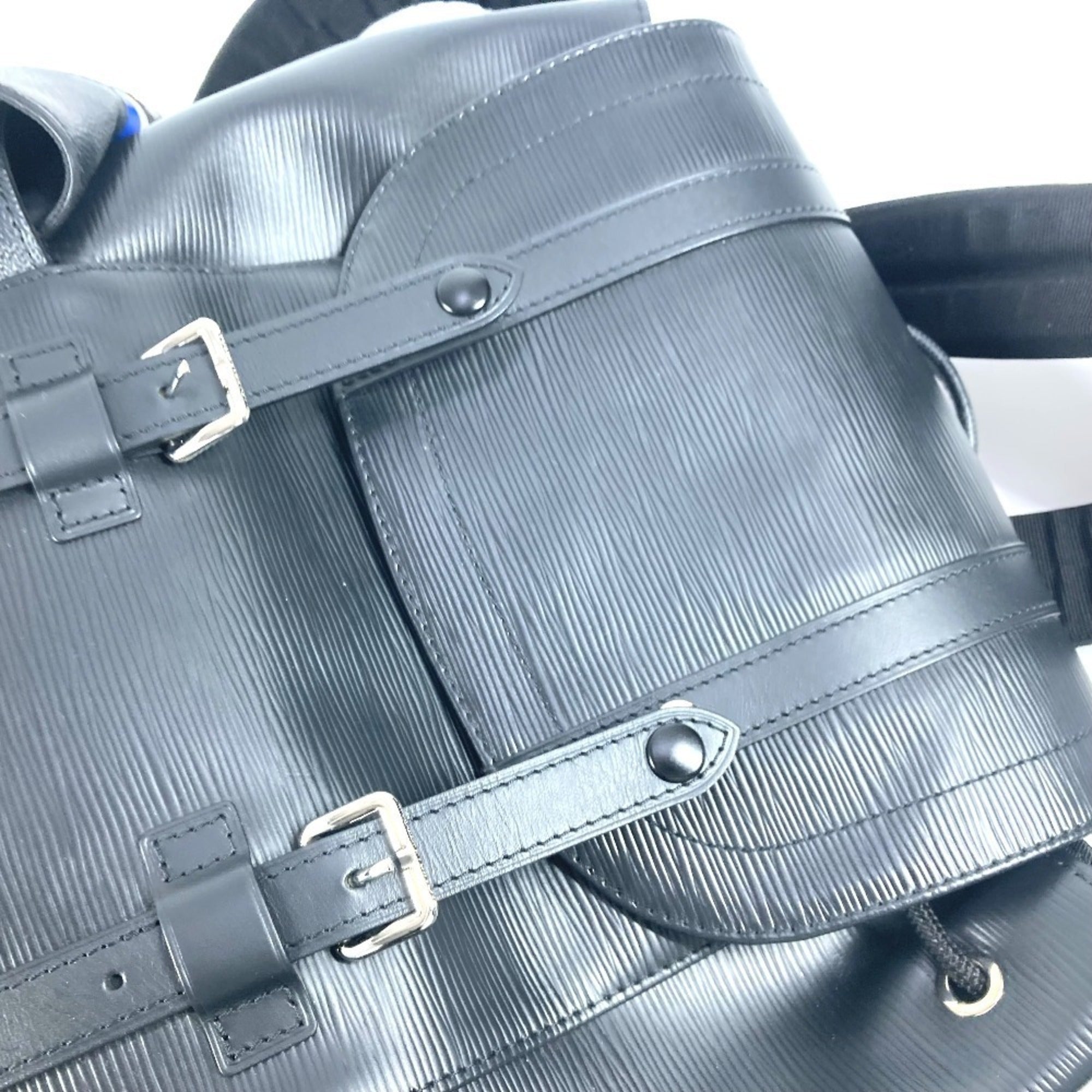 Louis Vuitton Black Blue Monogram Eclipse Epi Leather Backpack (Pre-Owned)