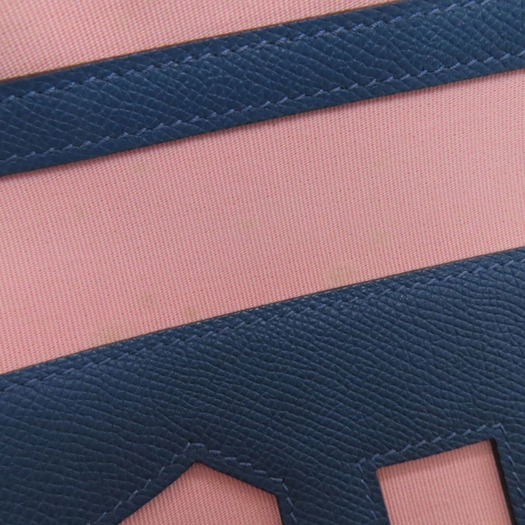 Hermes Blue Pink Toile H Tote Bag (Pre-Owned)