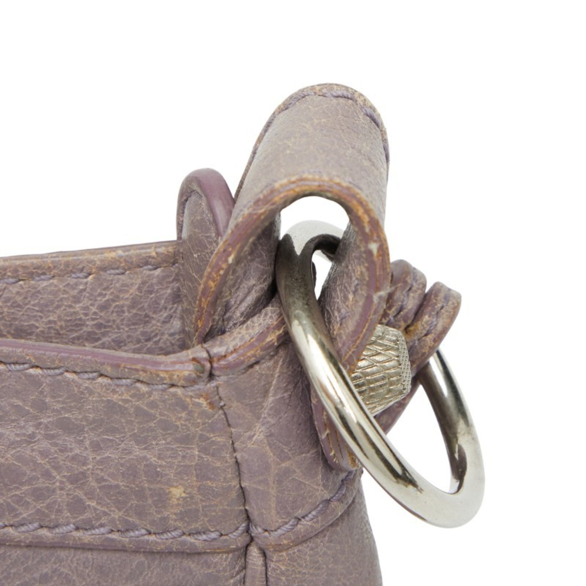 Balenciaga Purple Leather Shoulder Bag (Pre-Owned)