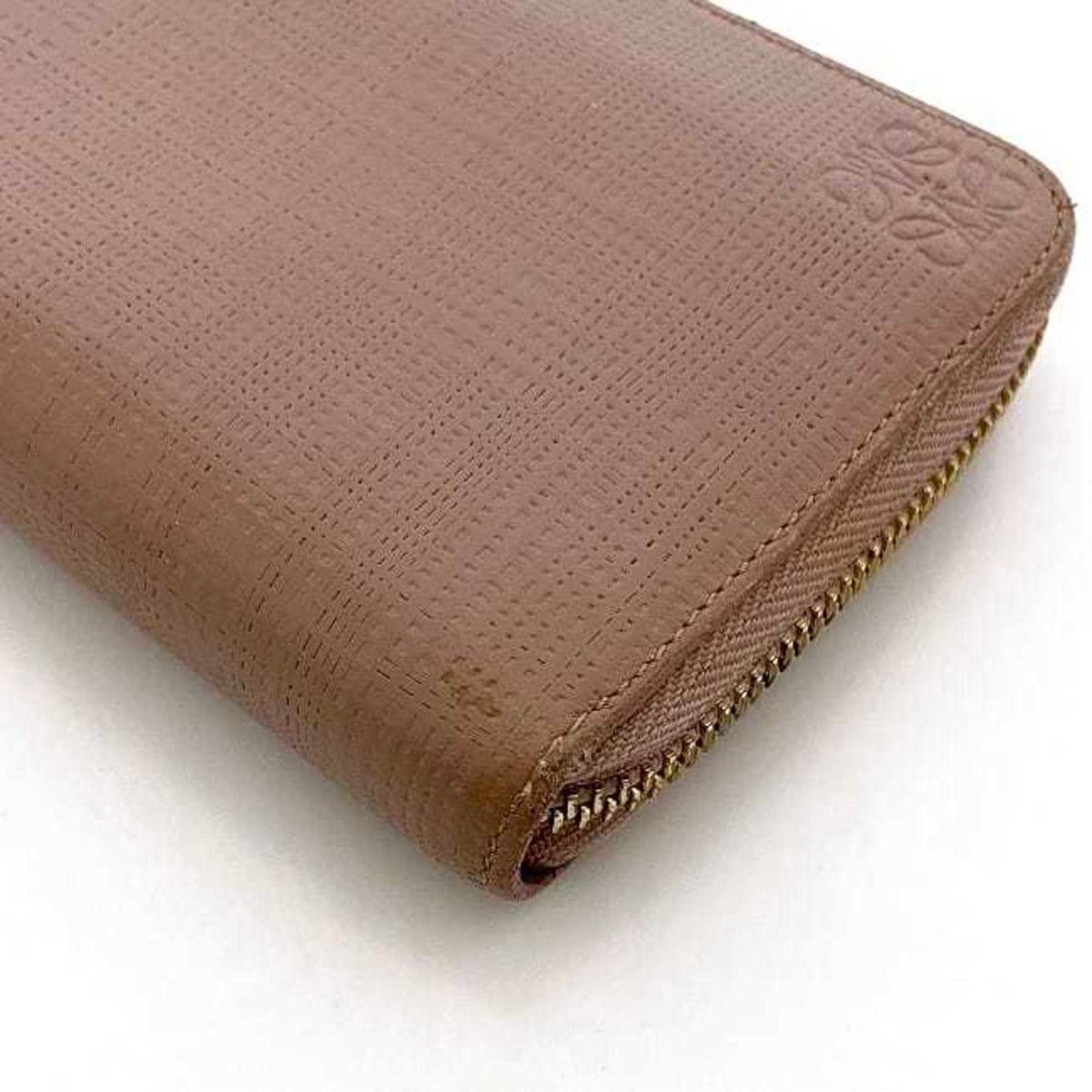 Loewe Pink Linen Long Wallet (Bi-Fold) (Pre-Owned)