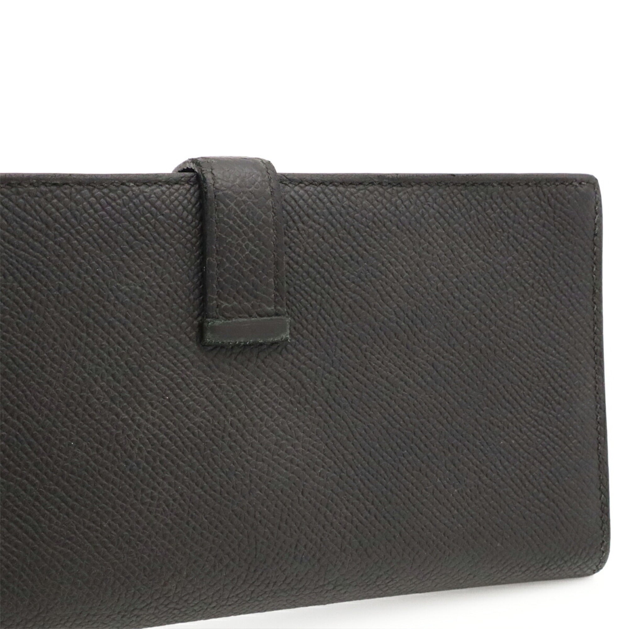 Hermes Black Epsom Leather Long Wallet (Bi-Fold) (Pre-Owned)