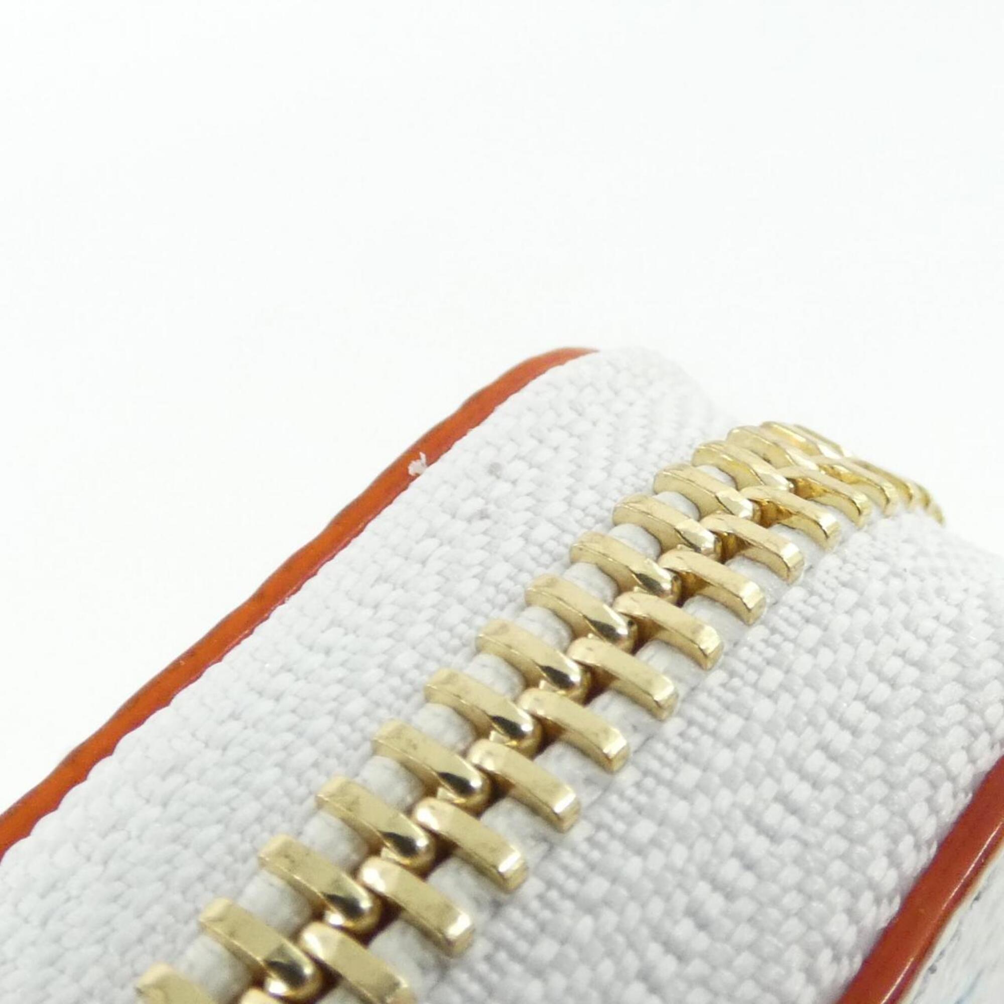 Louis Vuitton White Coated Canvas Long Wallet (Bi-Fold) (Pre-Owned)