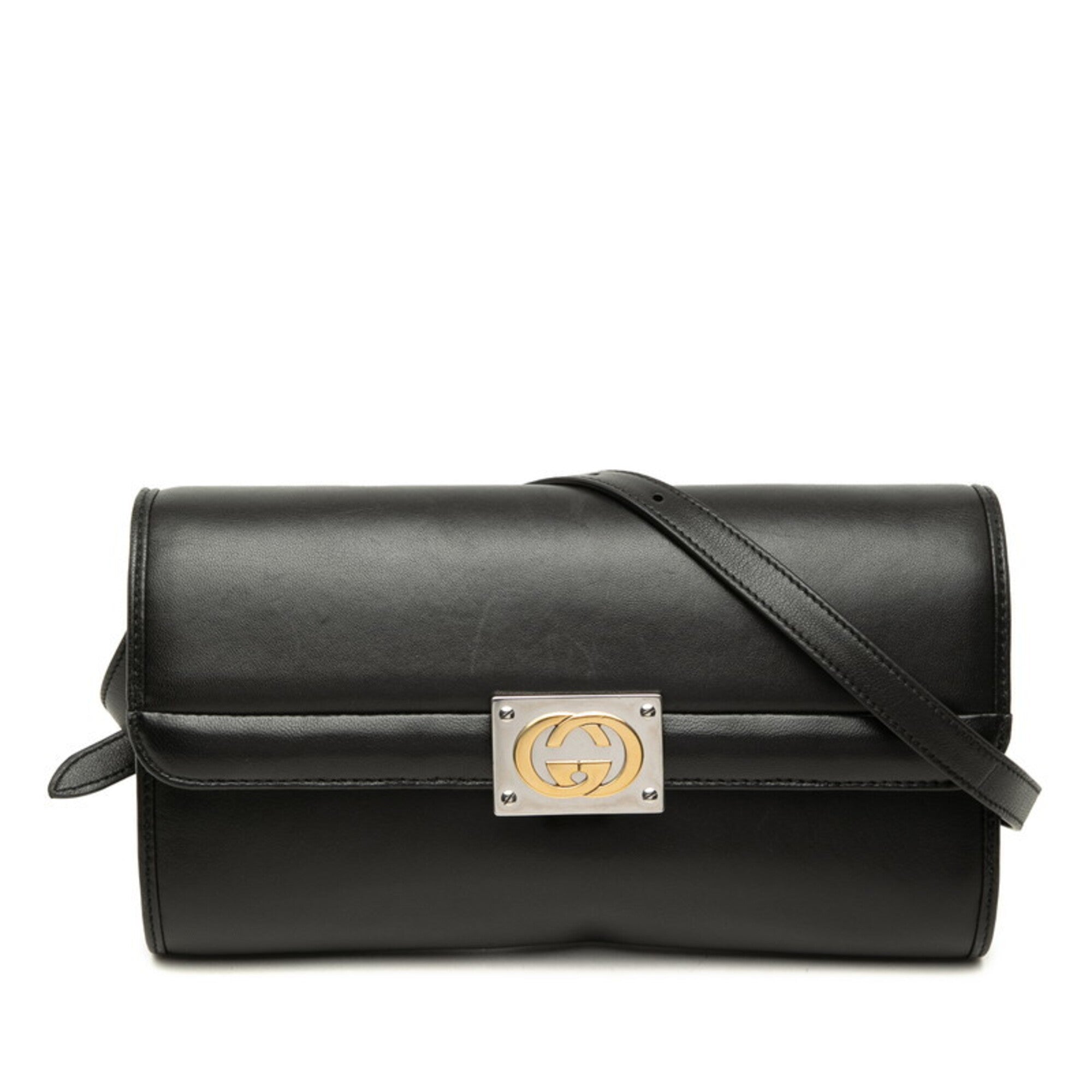 Gucci Black Leather Shoulder Bag (Pre-Owned)