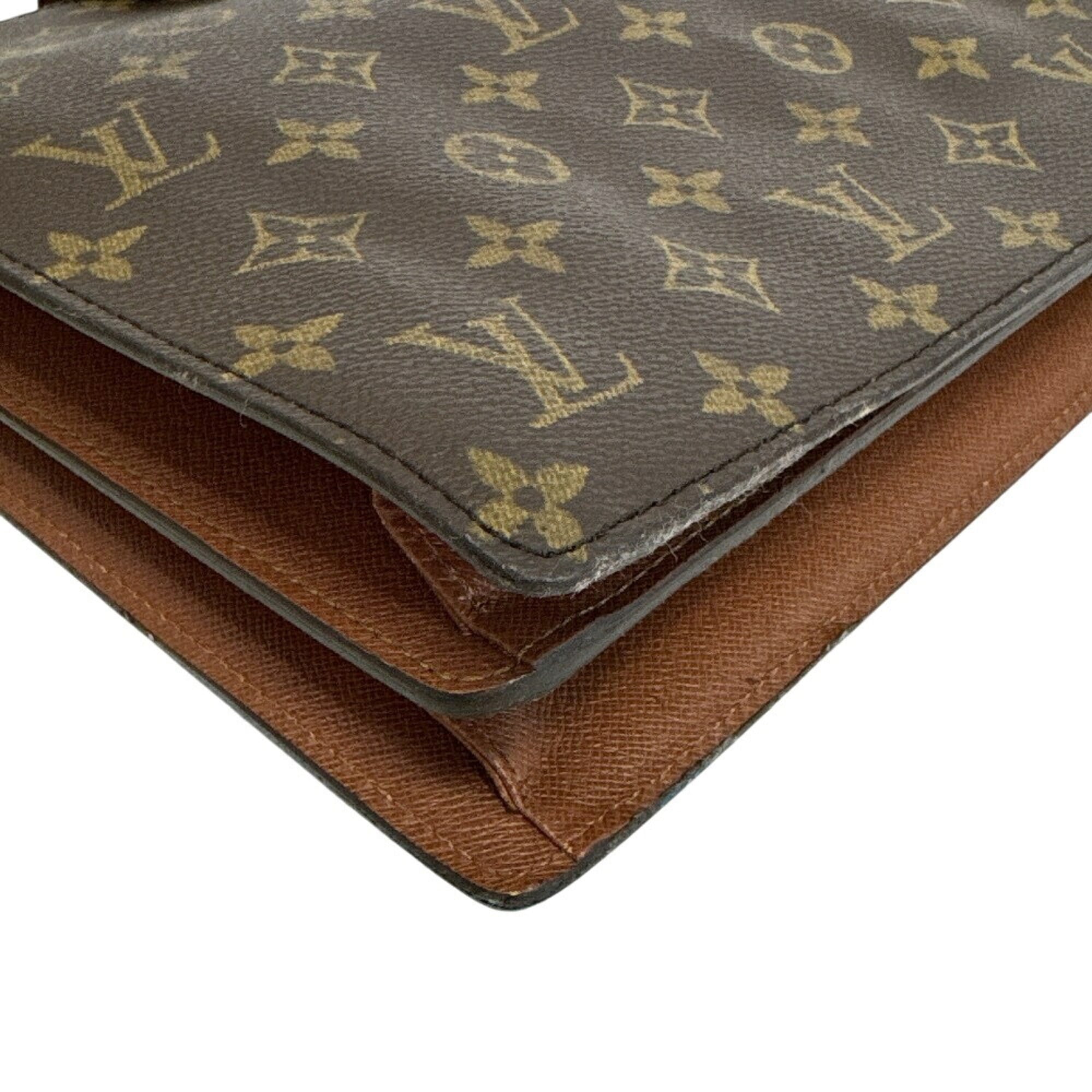 Louis Vuitton Brown Leather Shoulder Bag (Pre-Owned)