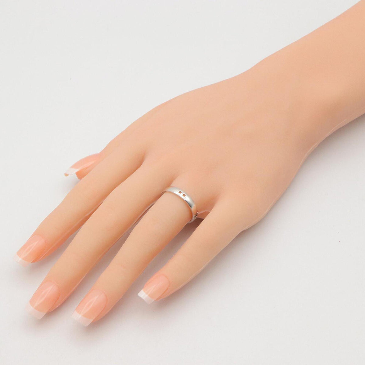 Hermes Silver White Gold (18K) Band Ring (Pre-Owned)