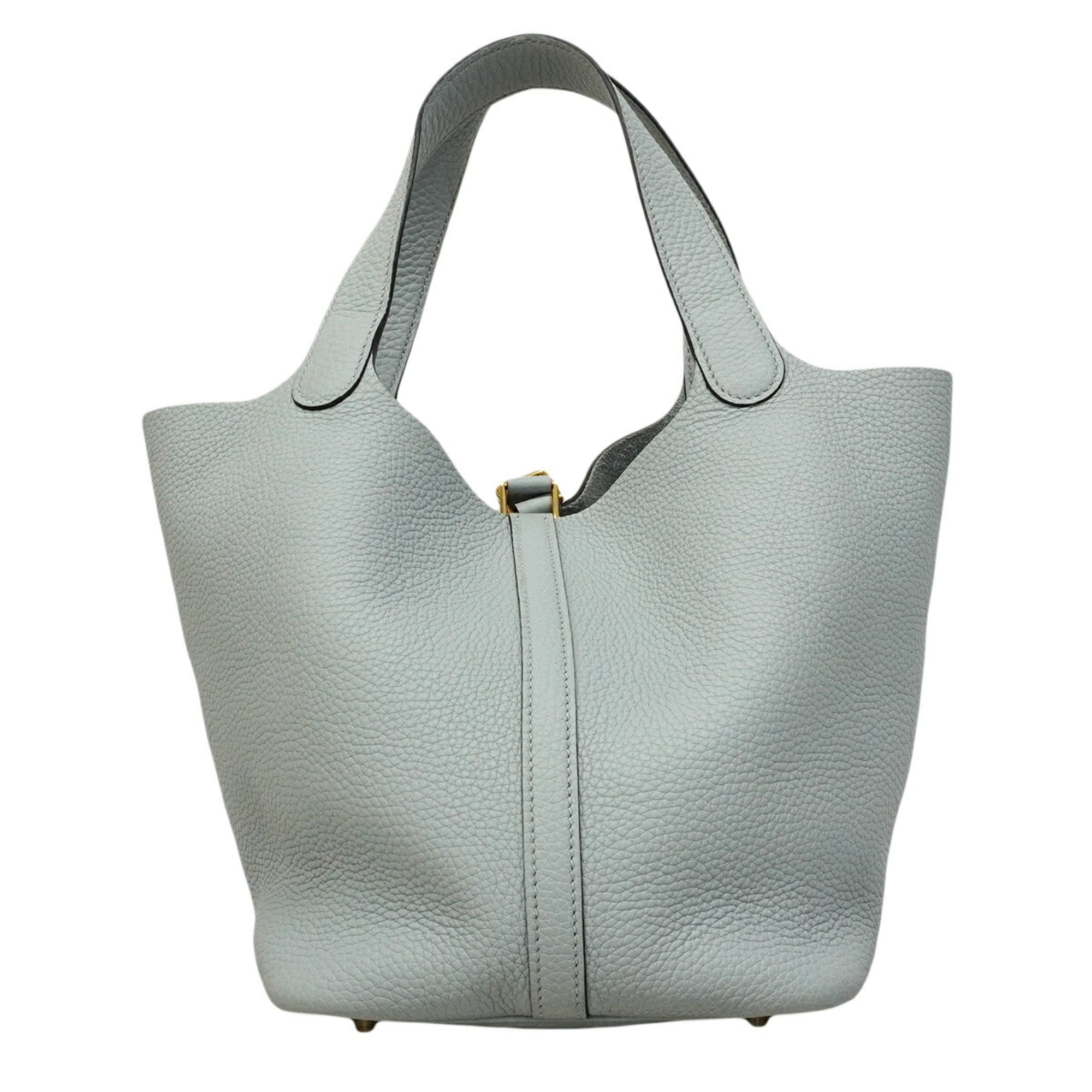 Hermes Blue Taurillon Clemence Leather Handbag (Pre-Owned)