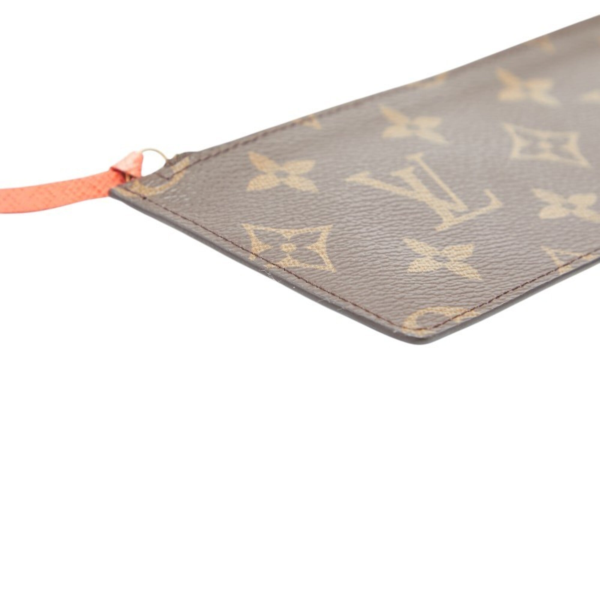 Louis Vuitton Brown Orange Pvc Handbag Pouch (Pre-Owned)