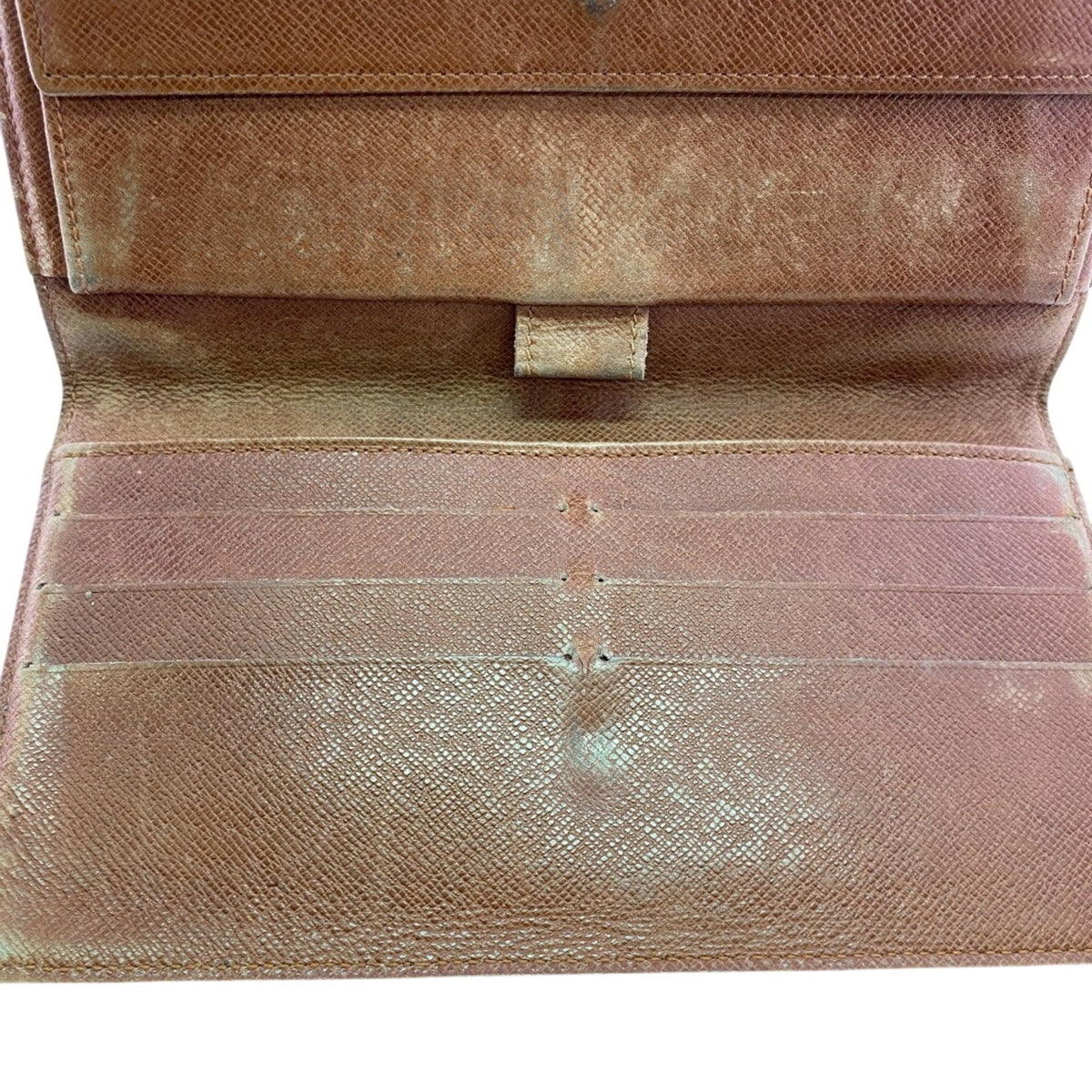 Louis Vuitton Brown Monogram Leather Wallet (Tri-Fold) (Pre-Owned)