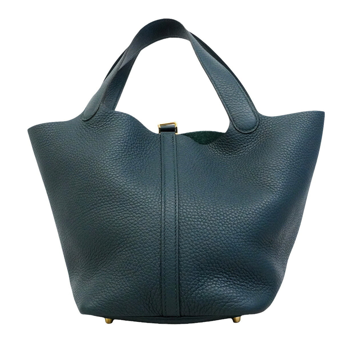Hermes Green Taurillon Clemence Leather Handbag (Pre-Owned)