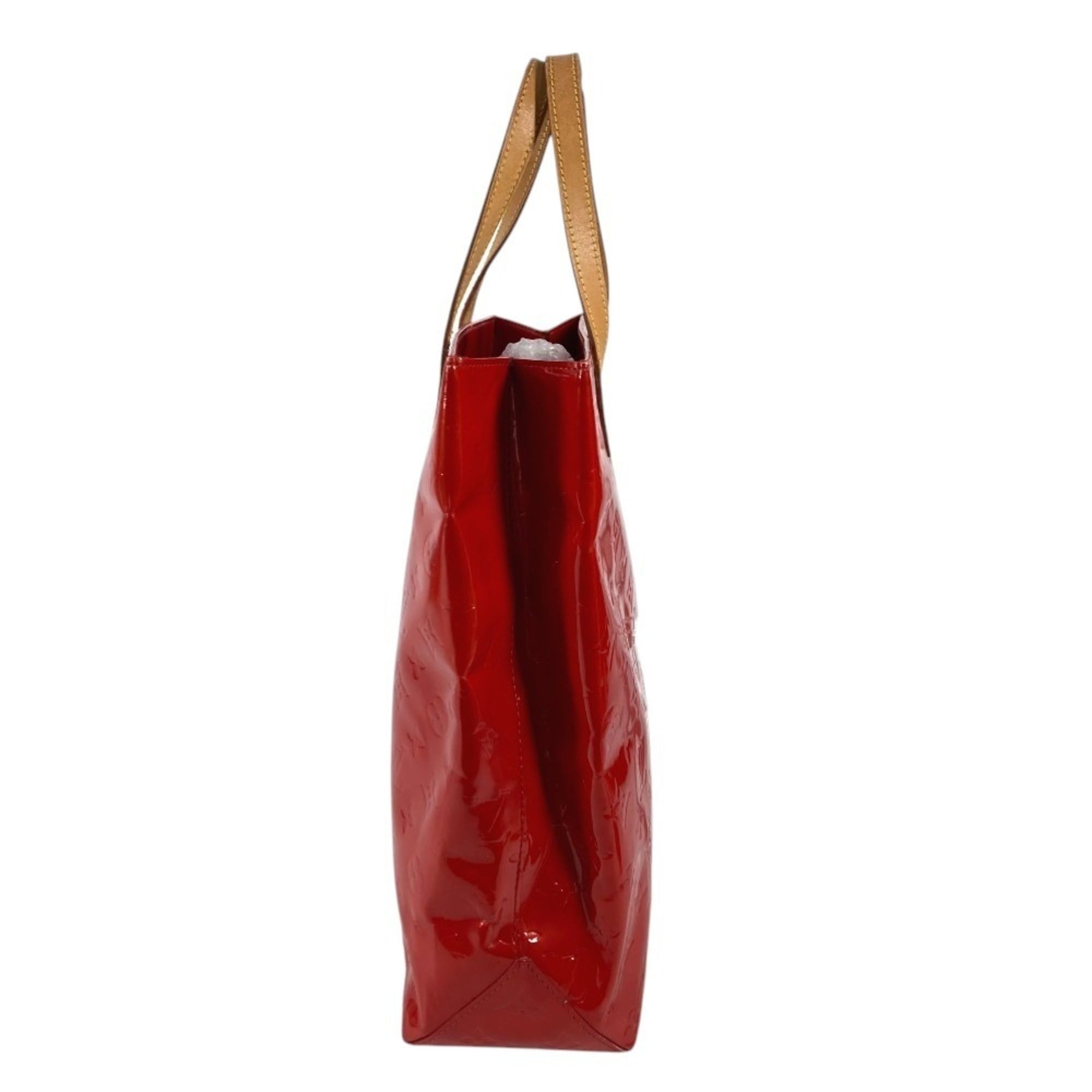 Louis Vuitton Red Color Rouge Monogram Vernis Canvas Shoulder Bag Tote Bag (Pre-Owned)