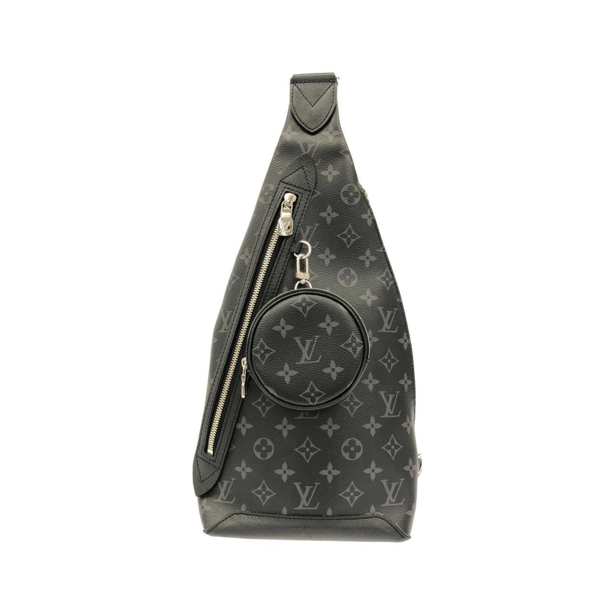 Louis Vuitton Black Coated Canvas Leather Shoulder Bag (Pre-Owned)