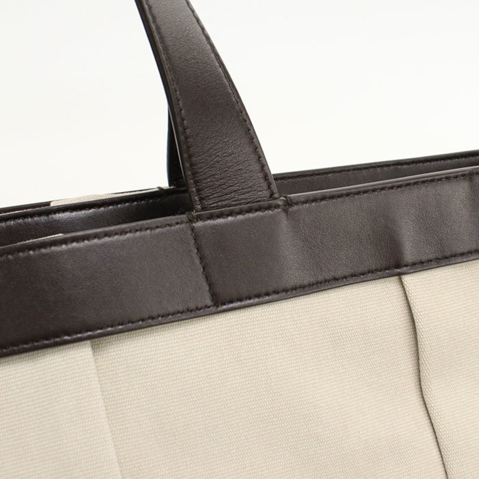 Bottega Veneta Ivory Canvas Tote Bag (Pre-Owned)