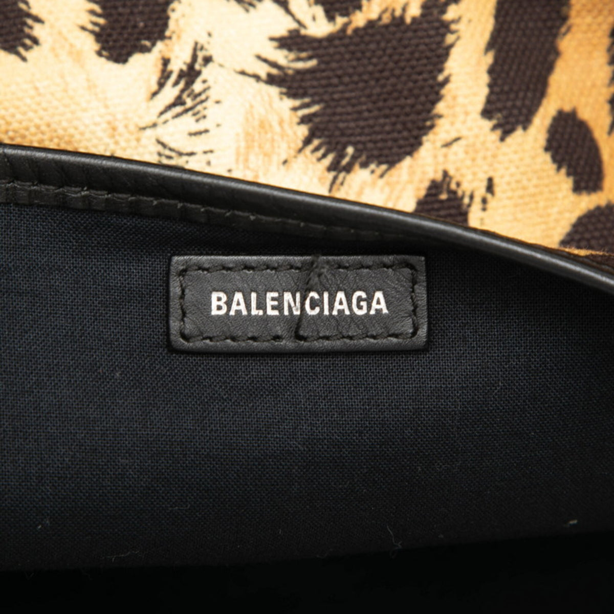 Balenciaga Brown Canvas Leather Handbag Tote Bag (Pre-Owned)