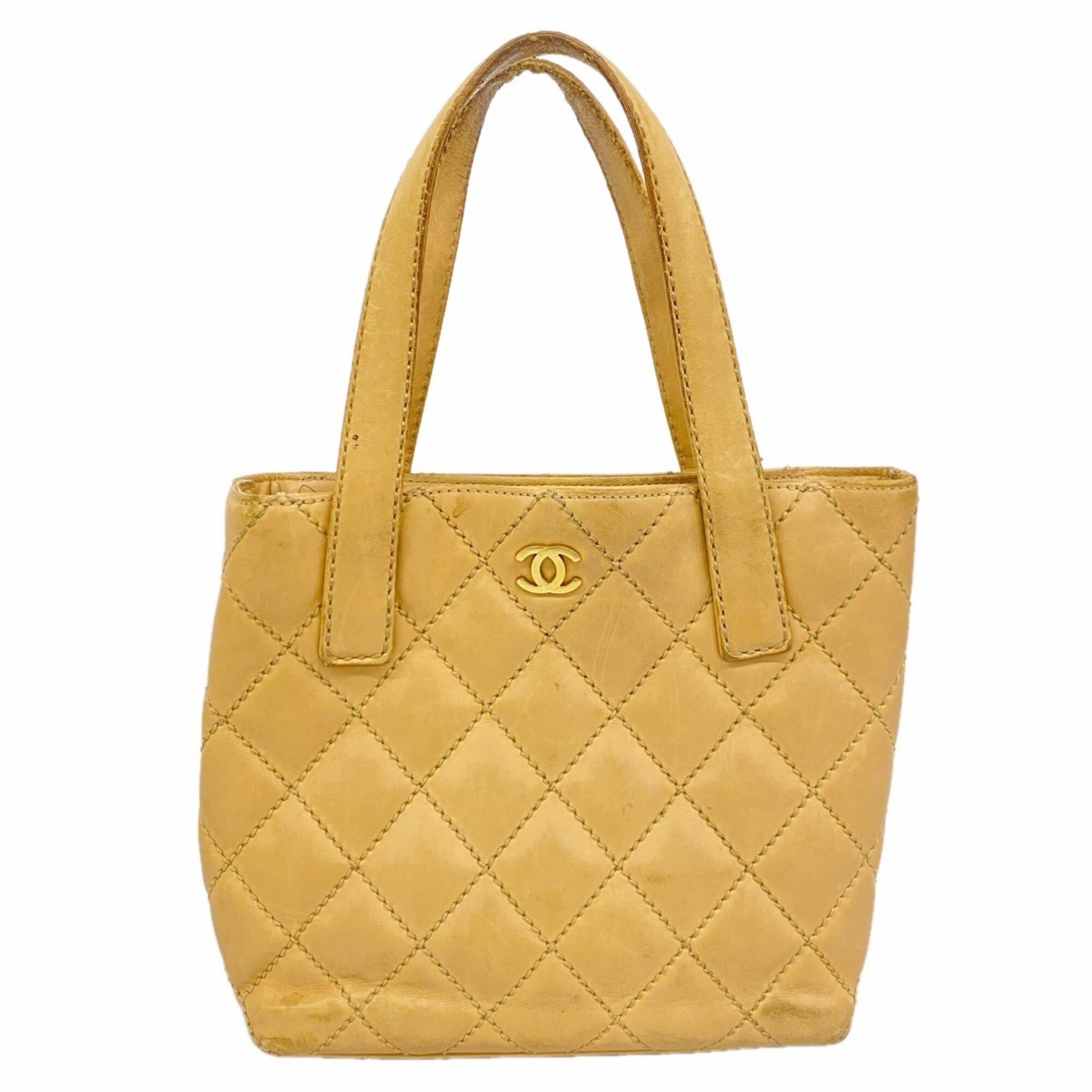 Chanel Beige Leather Tote Bag (Pre-Owned)