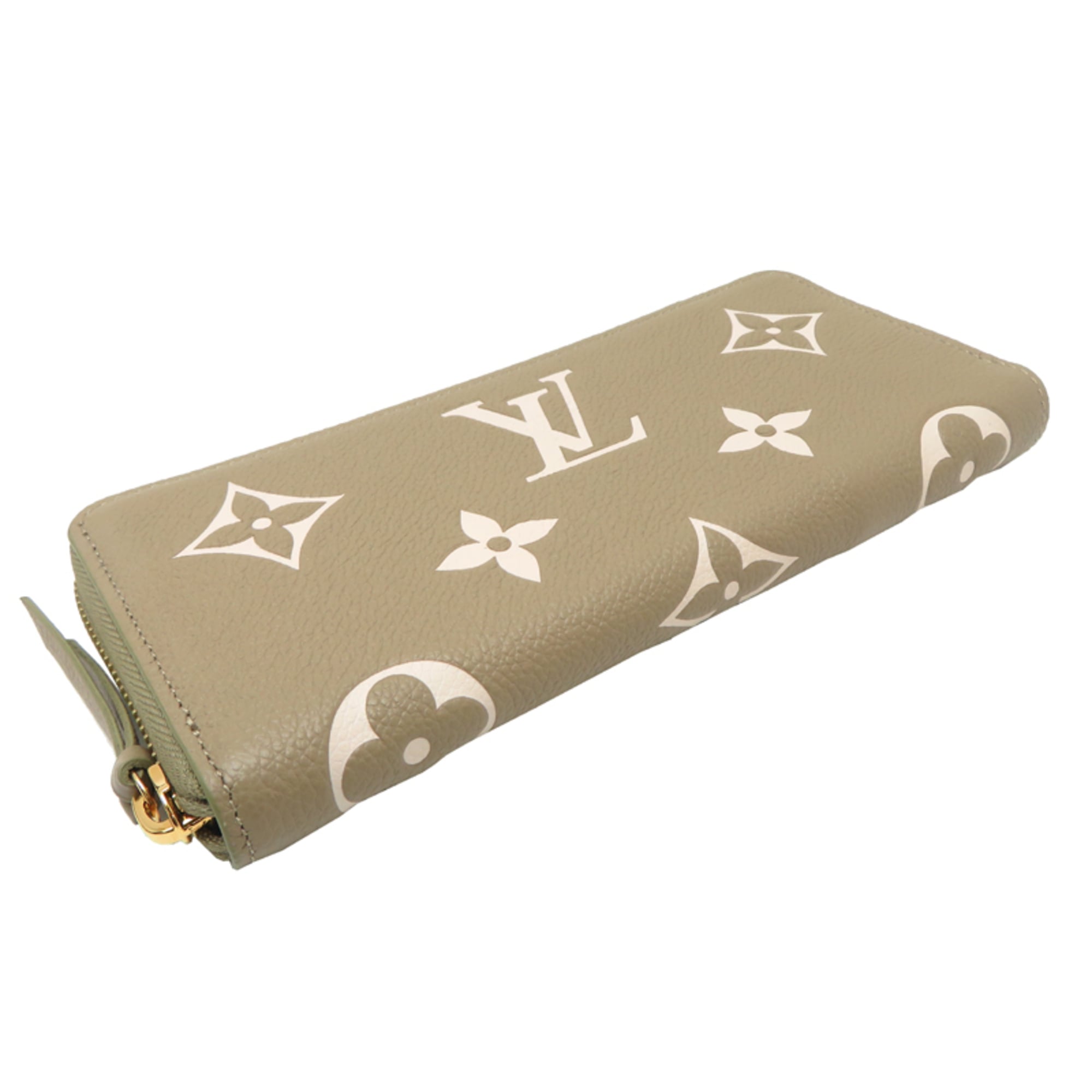 Louis Vuitton Cream Khaki Monogram Empreinte Long Wallet (Bi-Fold) (Pre-Owned)