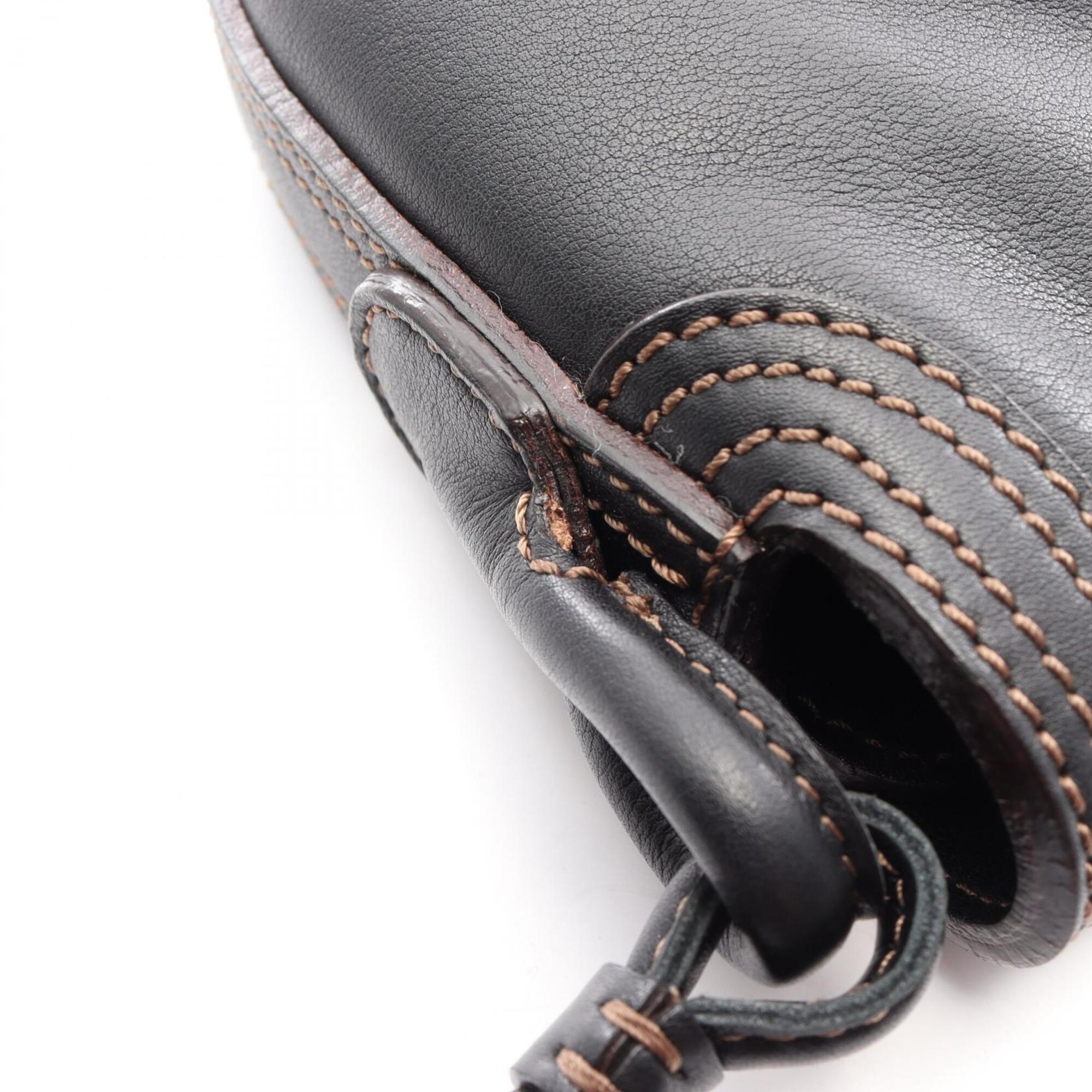 Loewe Black Leather Handbag Shoulder Bag (Pre-Owned)