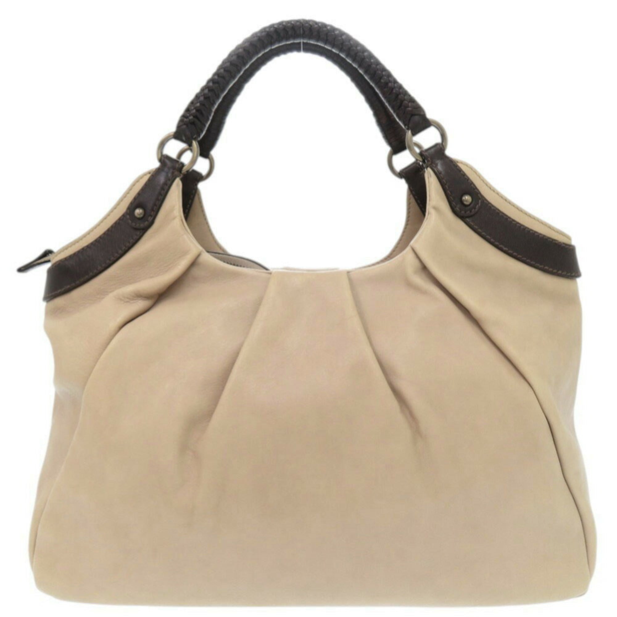 Salvatore Ferragamo Beige Leather Handbag (Pre-Owned)