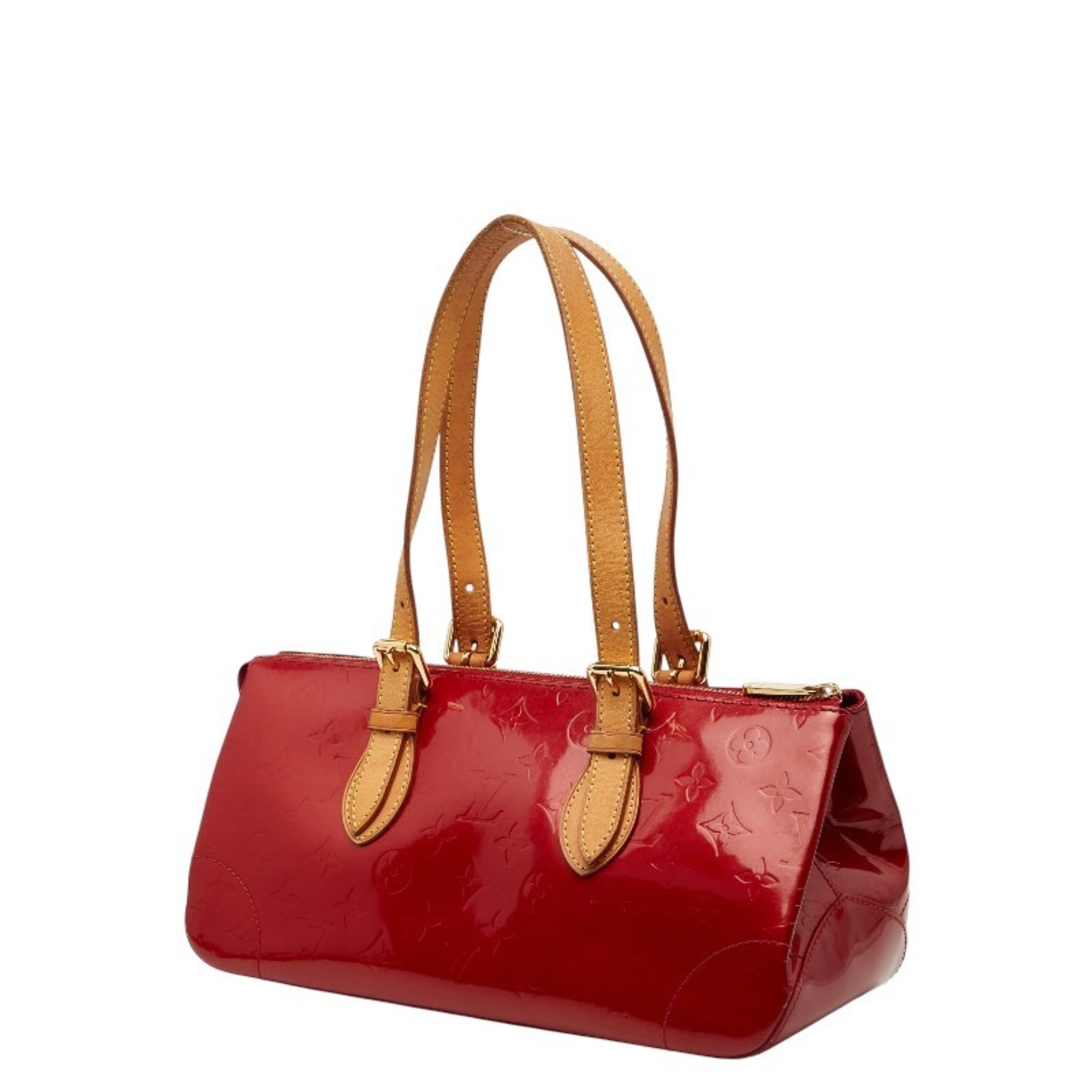 Louis Vuitton Pomme D'amour Red Color Patent Leather Handbag (Pre-Owned)