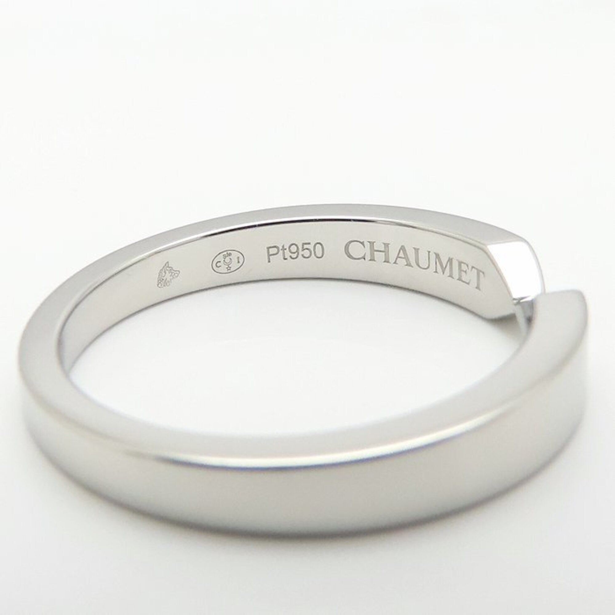 Chaumet Silver Platinum 950 Wedding Ring (Pre-Owned)