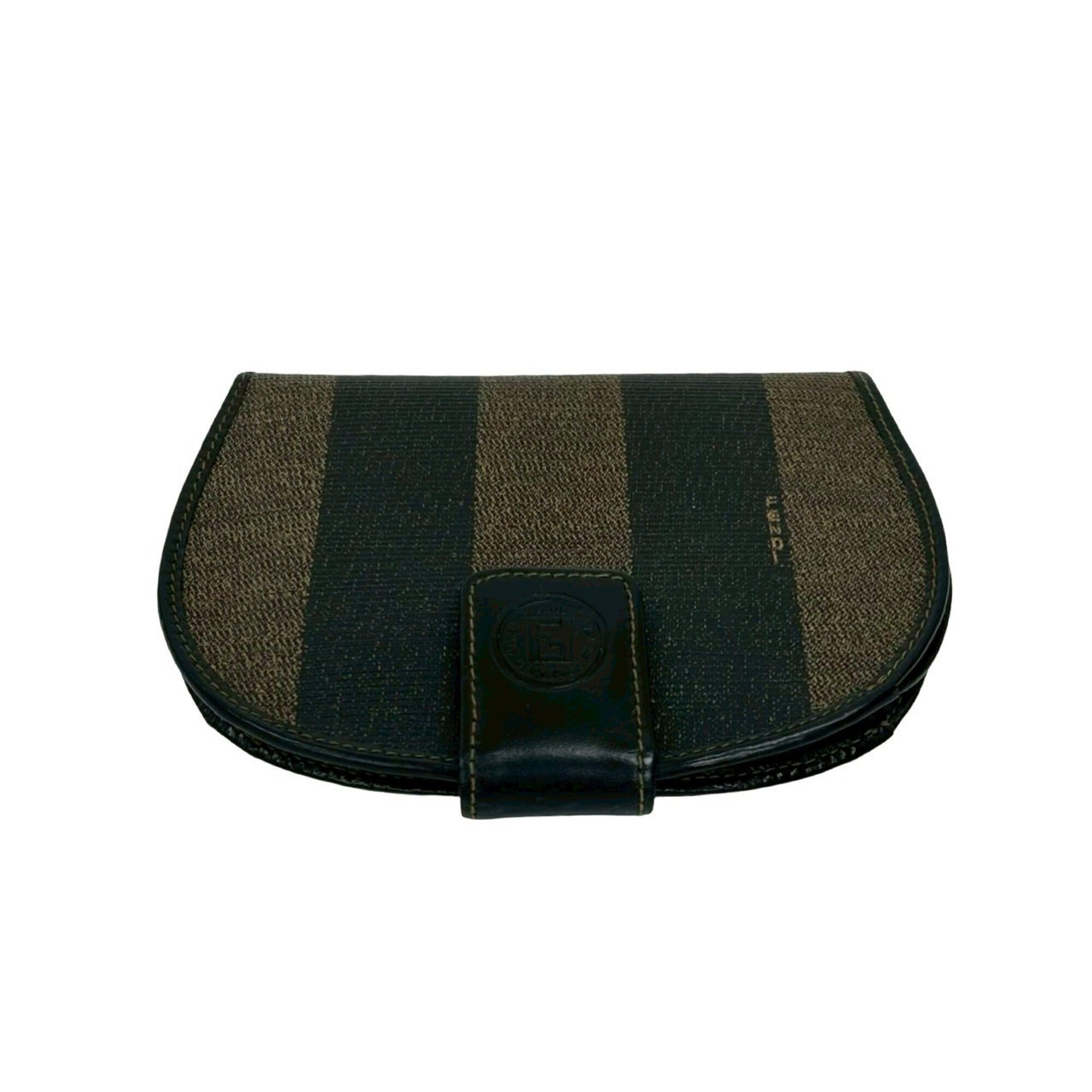 Fendi Black Brown Leather Wallet (Bi-Fold) (Pre-Owned)