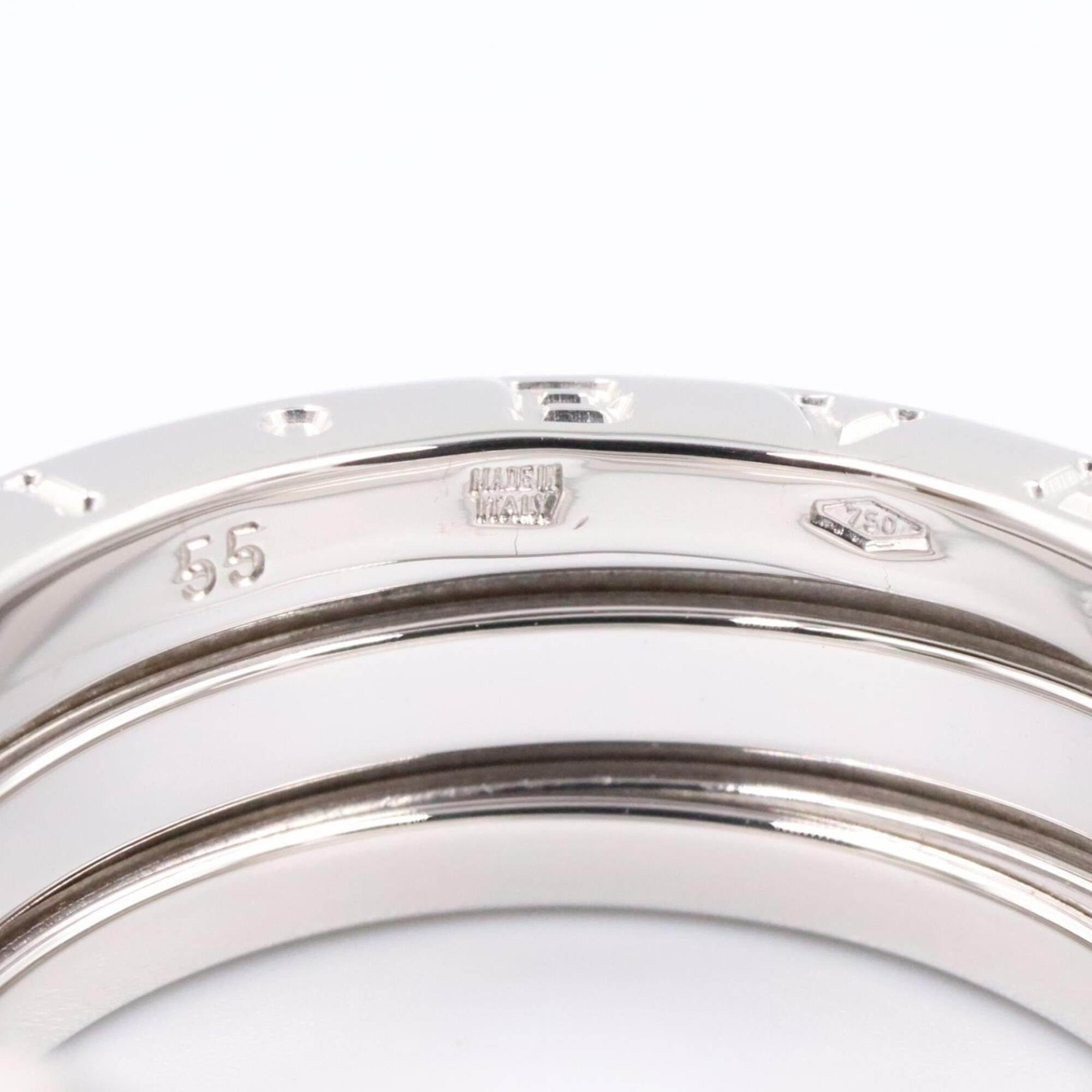 Bvlgari Silver White Gold (18K) Band Ring (Pre-Owned)