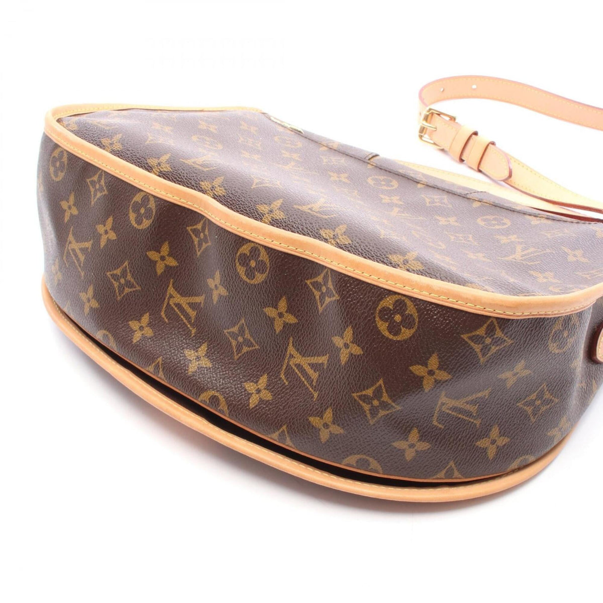 Louis Vuitton Brown Monogram Coated Canvas Leather Handbag Shoulder Bag (Pre-Owned)