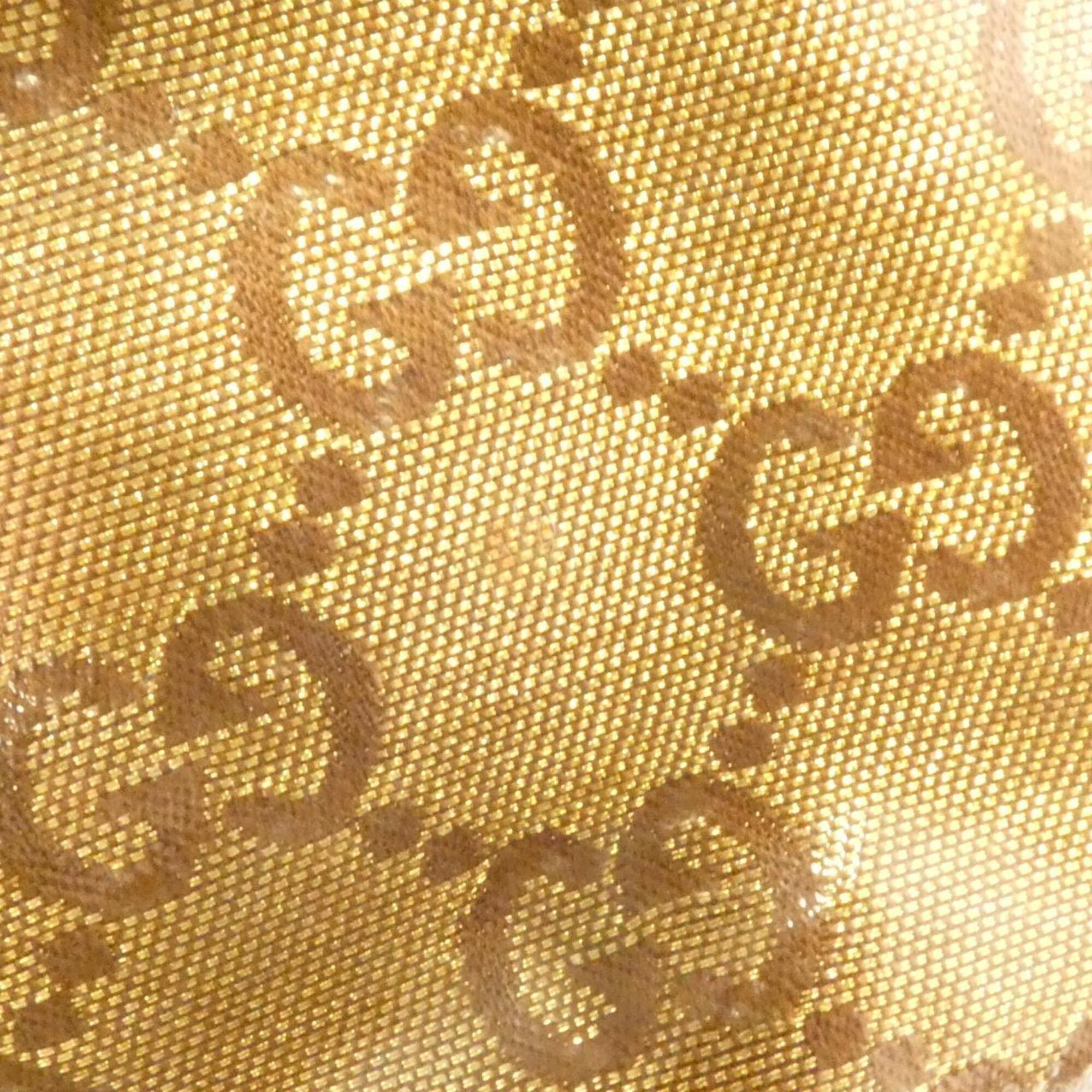 Gucci Gold Coated Canvas Shoulder Bag (Pre-Owned)