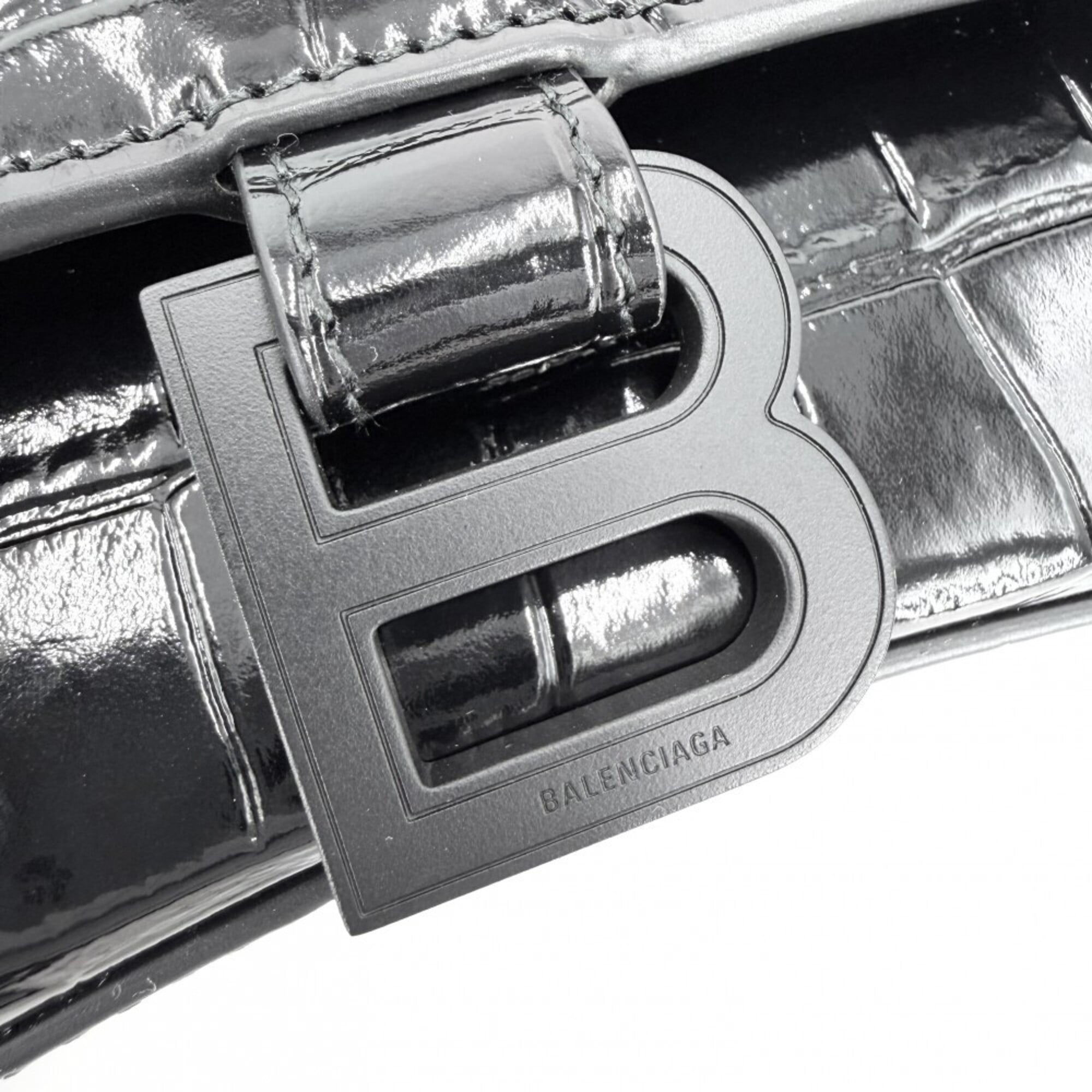 Balenciaga Black Leather Handbag Shoulder Bag (Pre-Owned)