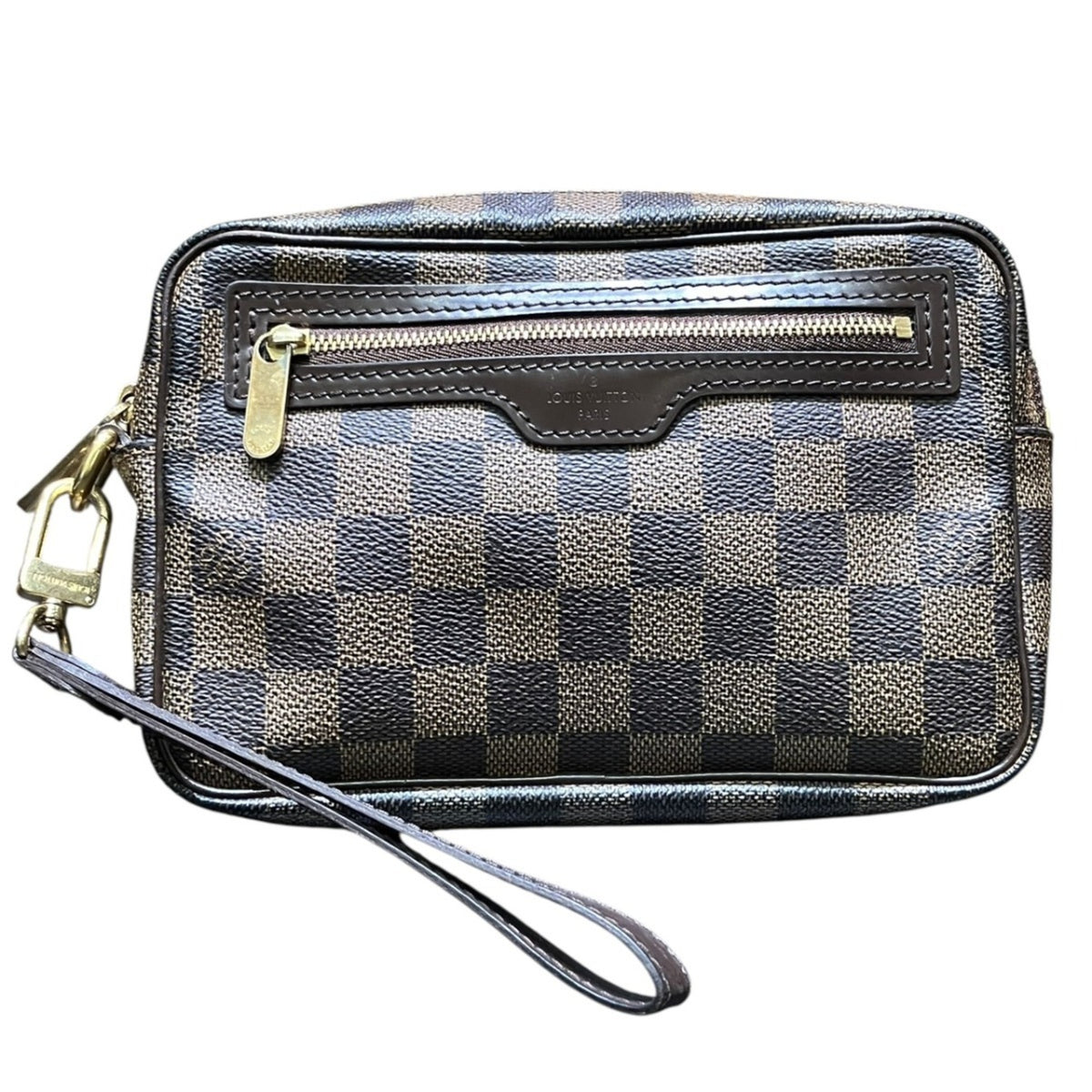 Louis Vuitton Brown Damier Canvas Clutch Bag (Pre-Owned)
