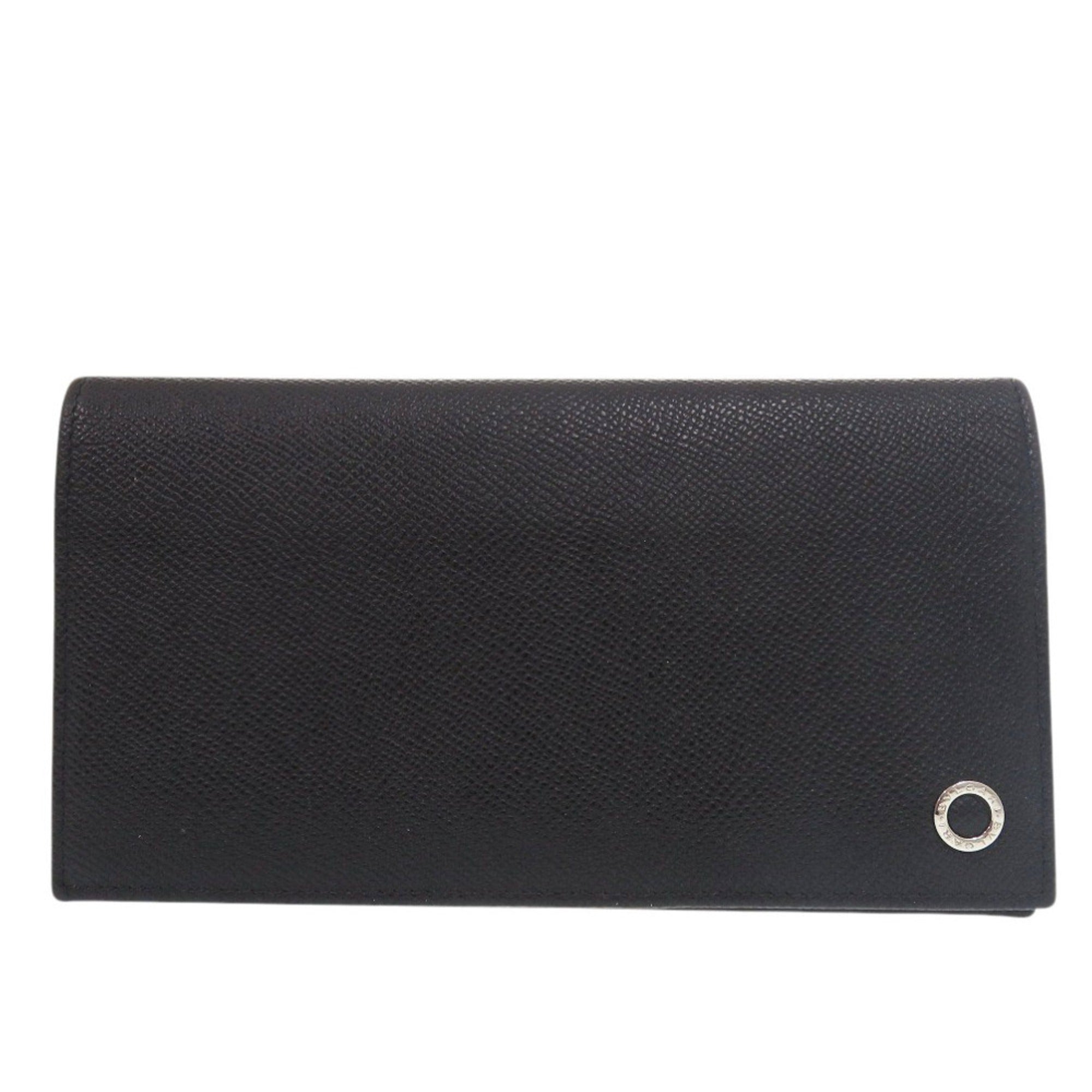 Bvlgari Black Leather Coin Purse/Coin Case (Pre-Owned)