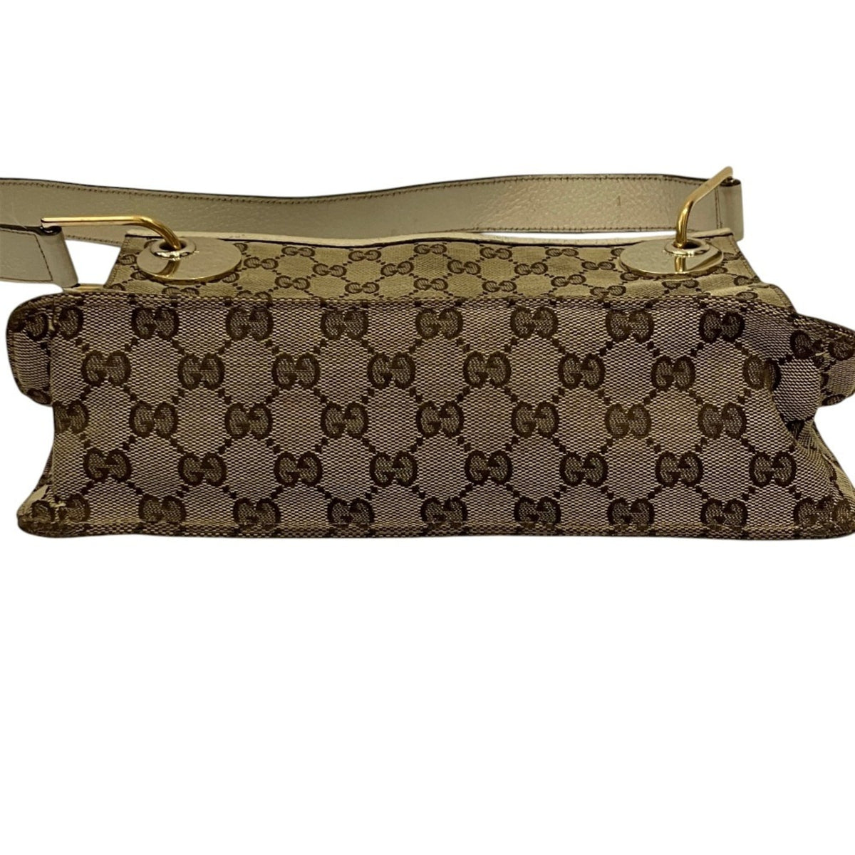 Gucci Gg Canvas Beige Gg Canvas Shoulder Bag (Pre-Owned)