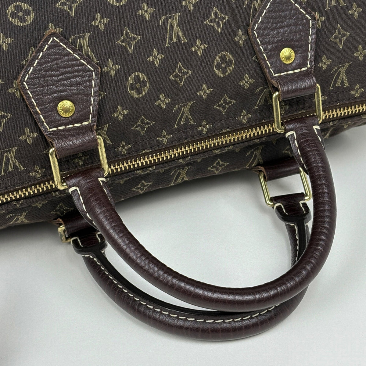 Louis Vuitton Dark Brown Ebene Monogram Boston Bag Handbag (Pre-Owned)