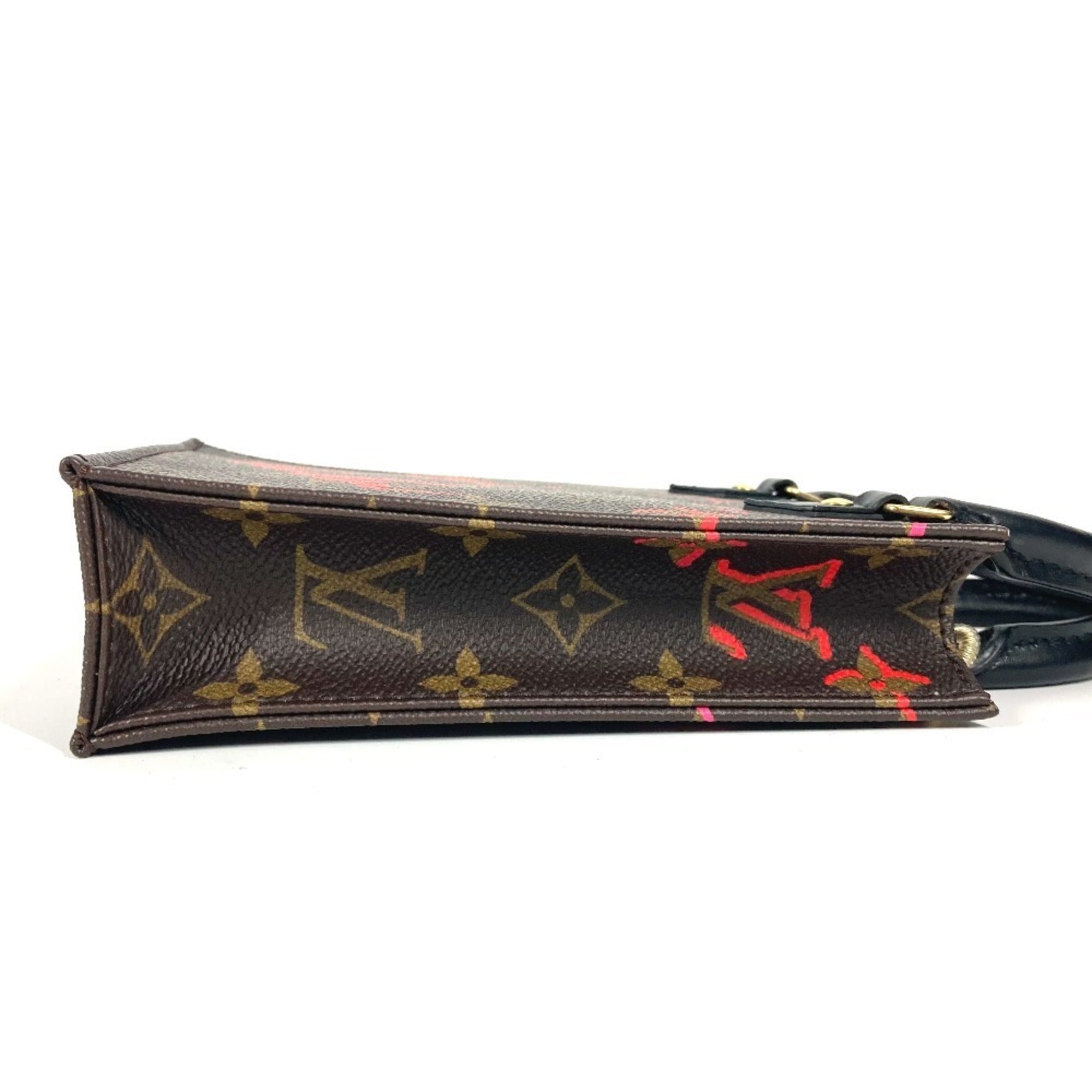 Louis Vuitton Brown Monogram Red Color Monogram Handbag Shoulder Bag (Pre-Owned)