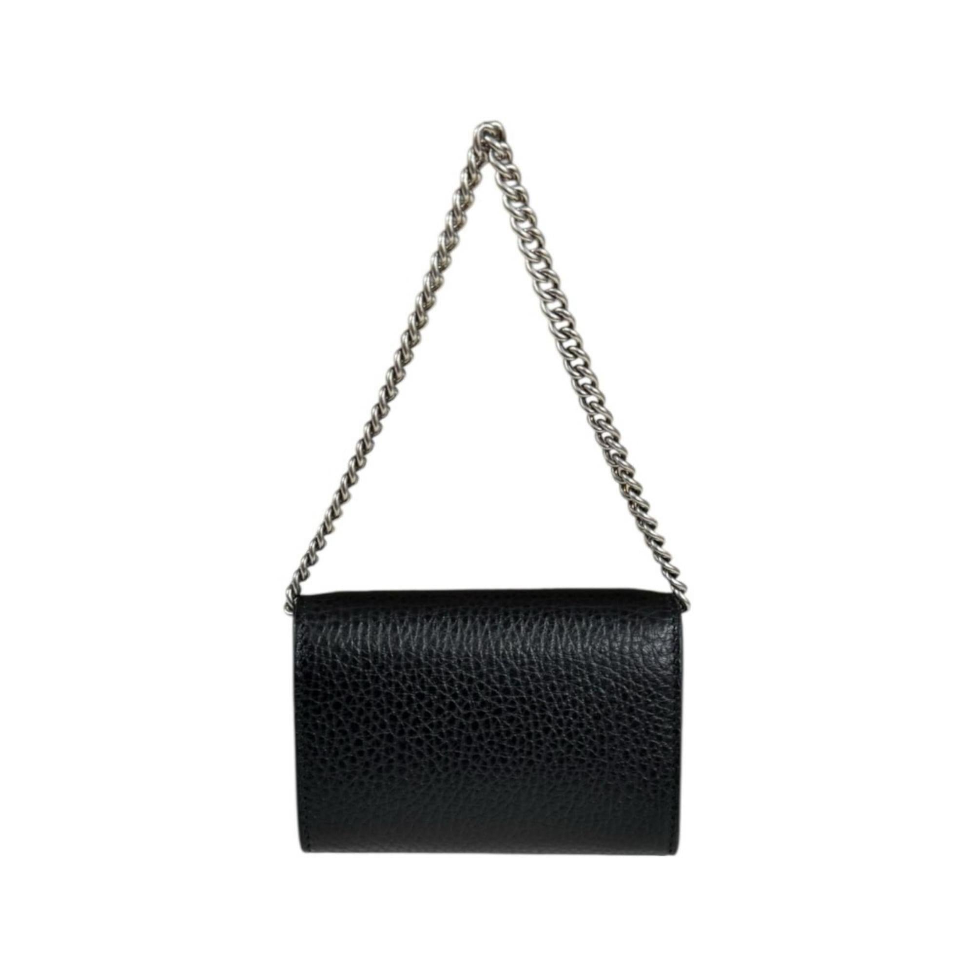 Gucci Black Leather Coin Purse/Coin Case (Pre-Owned)
