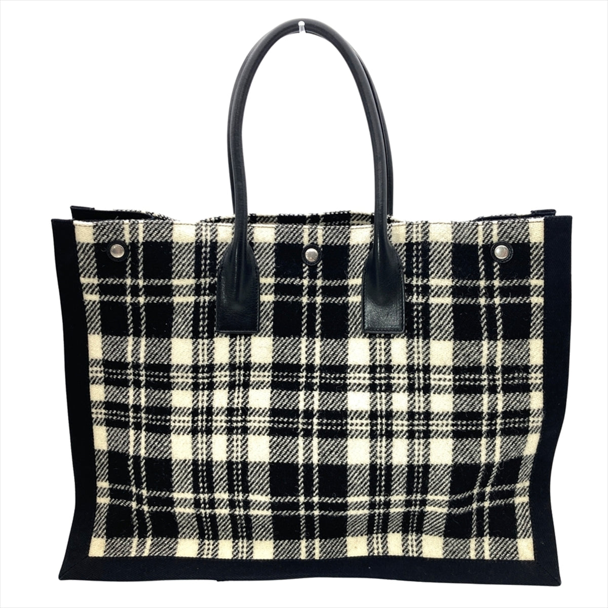 Saint Laurent Silver Cotton Leather Tote Bag (Pre-Owned)