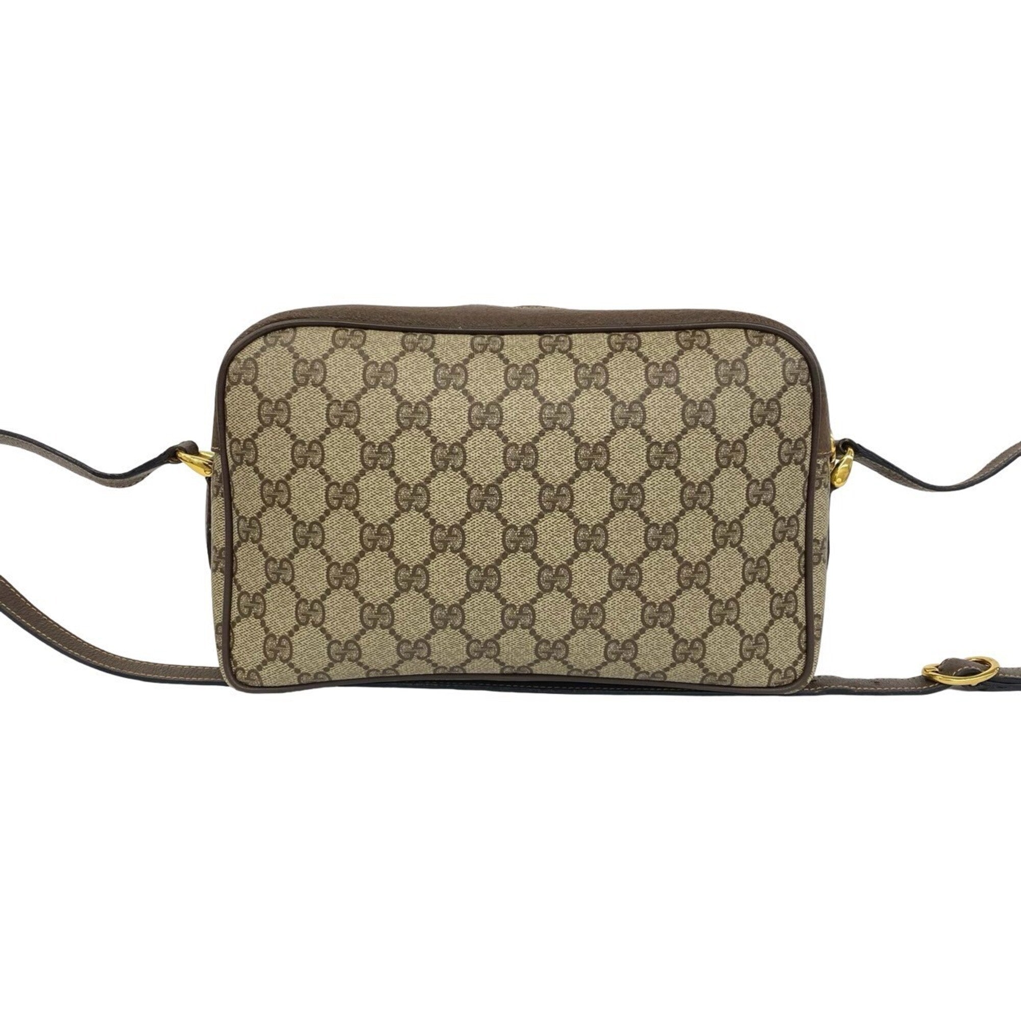 Gucci Brown Leather Pvc Pochette Shoulder Bag (Pre-Owned)