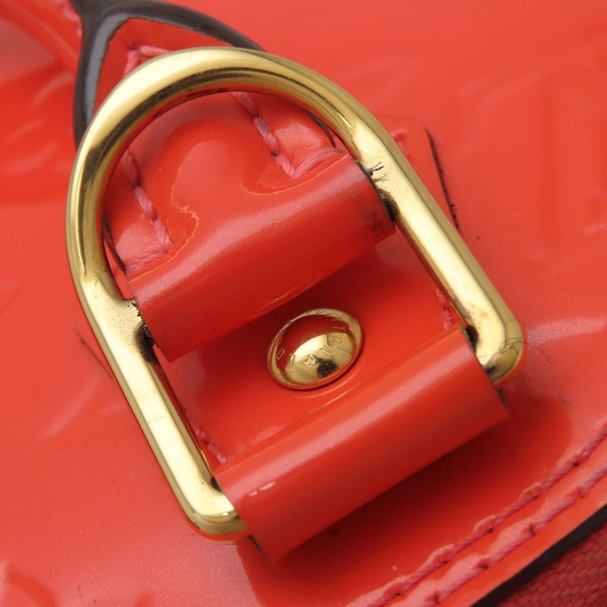 Louis Vuitton Rose Litchi Patent Leather Handbag (Pre-Owned)