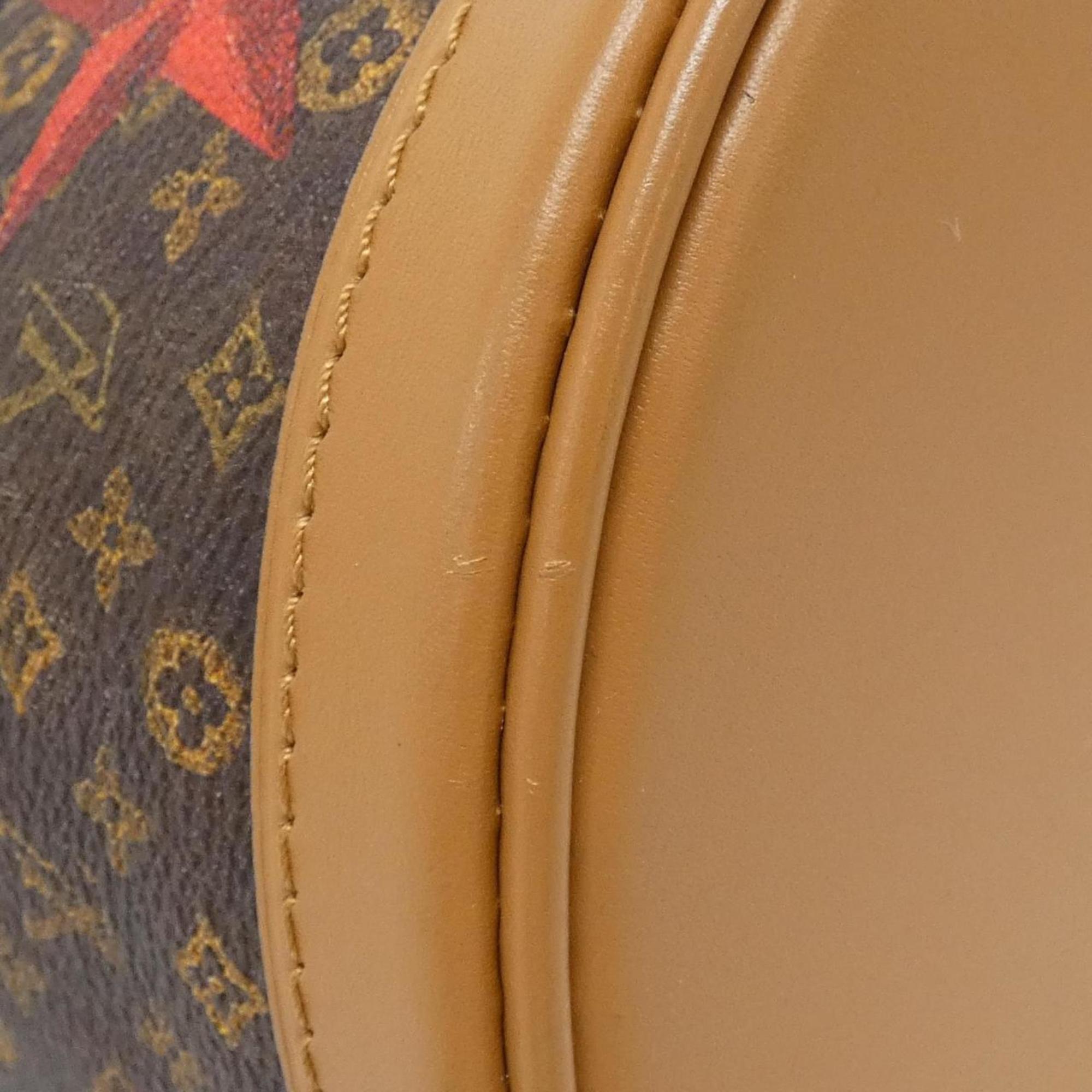 Louis Vuitton Monogram Trompe L'oeil Marron Coated Canvas Handbag (Pre-Owned)
