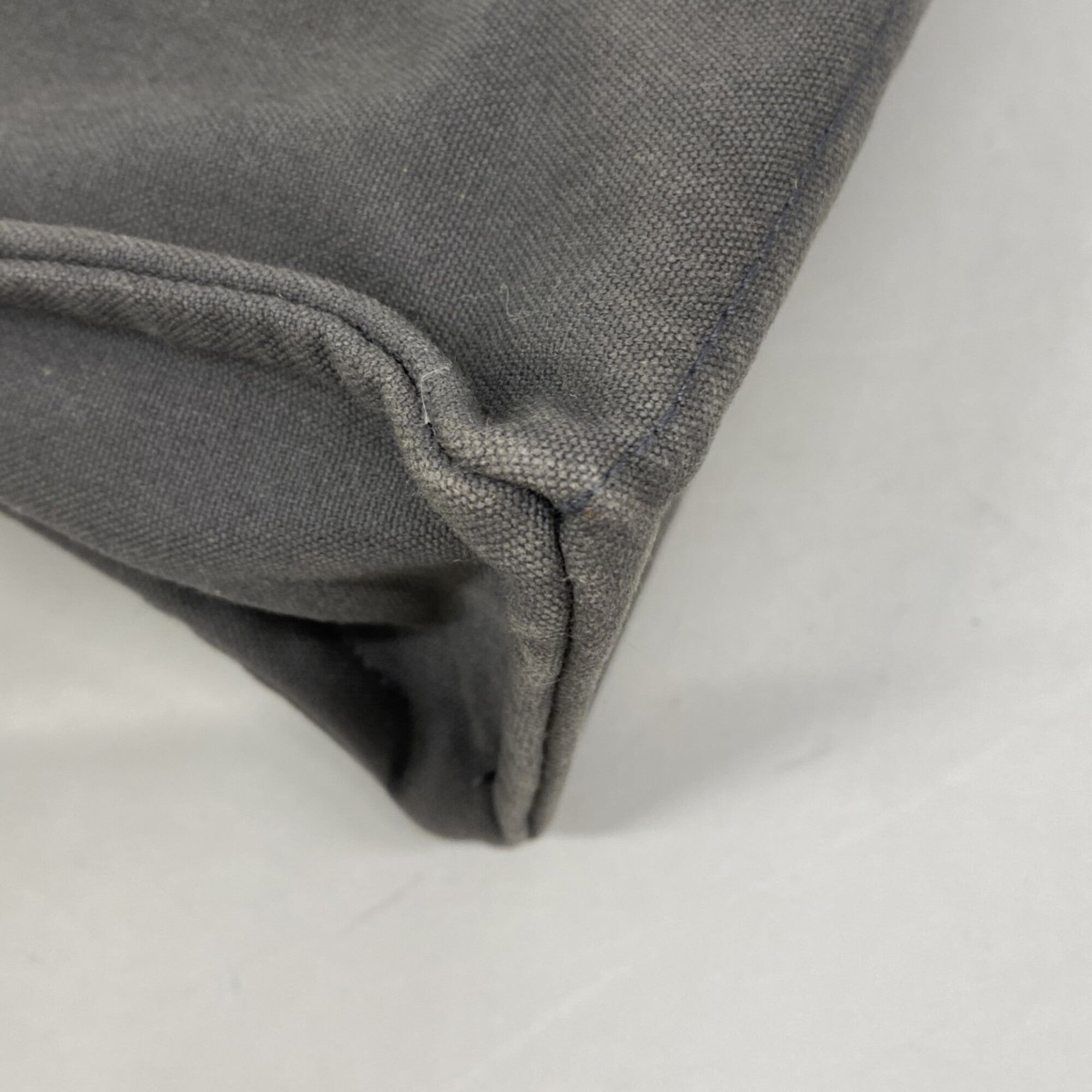 Hermes Gray Canvas Tote Bag (Pre-Owned)