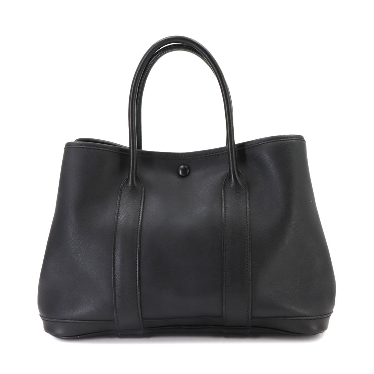 Hermes Black Swift Leather Handbag Tote Bag (Pre-Owned)
