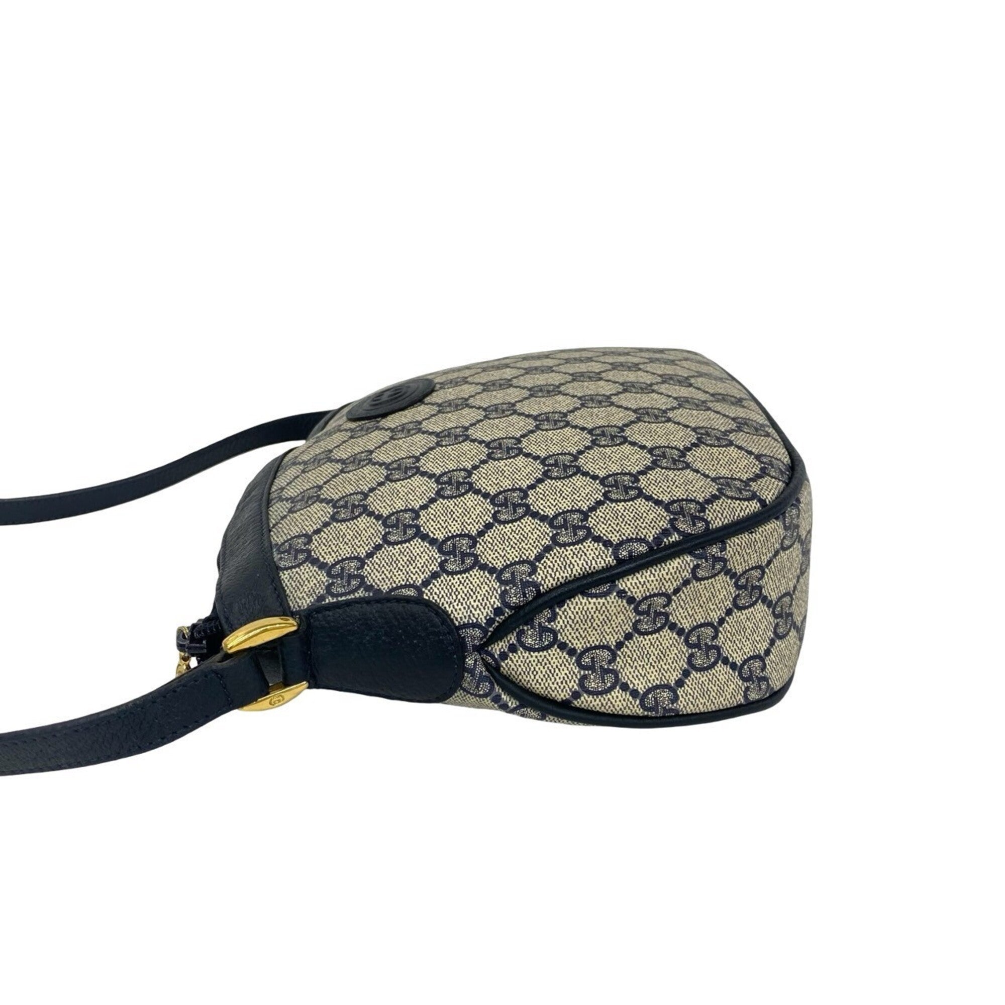 Gucci Navy Leather Pvc Pochette Shoulder Bag (Pre-Owned)