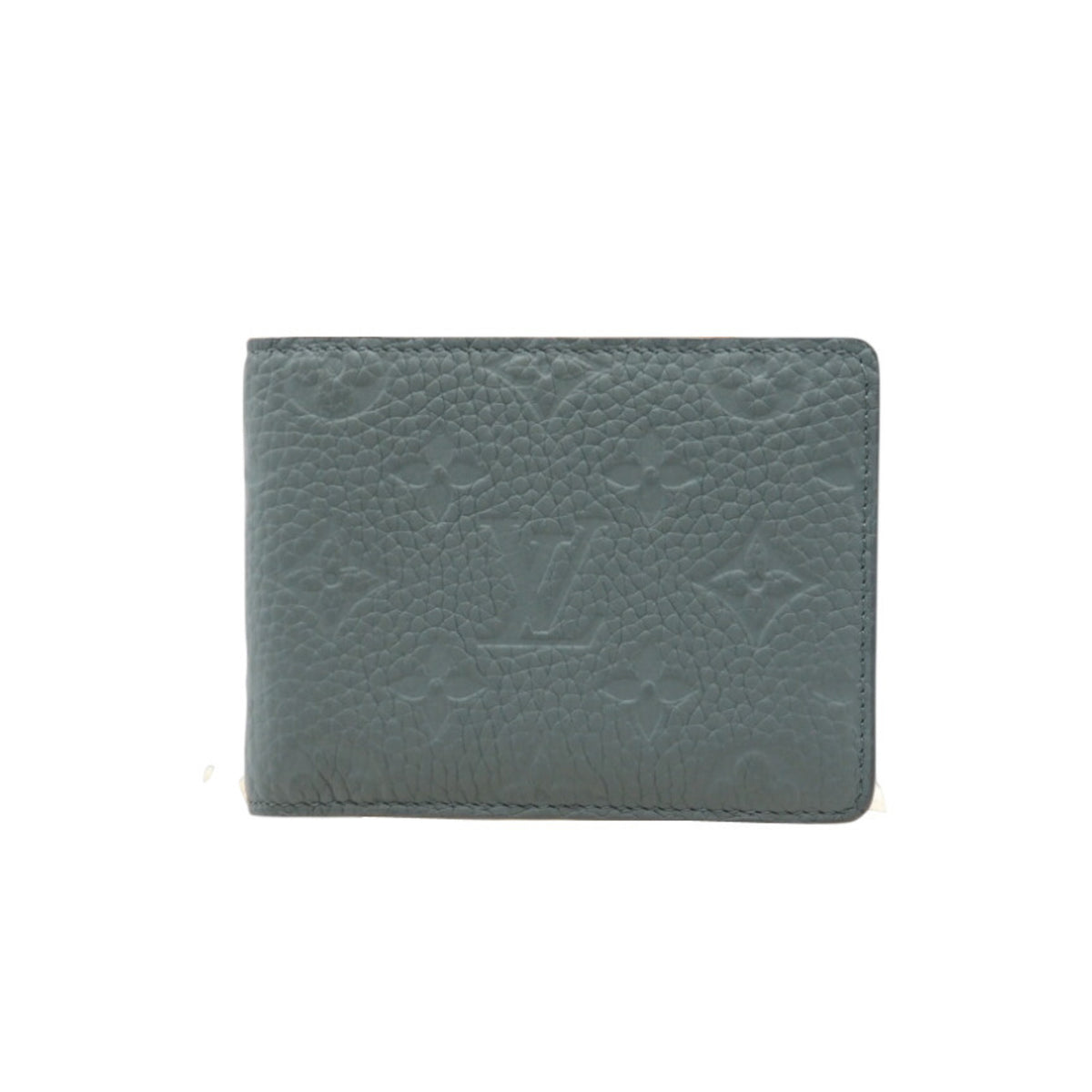 Louis Vuitton Gray Vert Leather Wallet (Bi-Fold) (Pre-Owned)