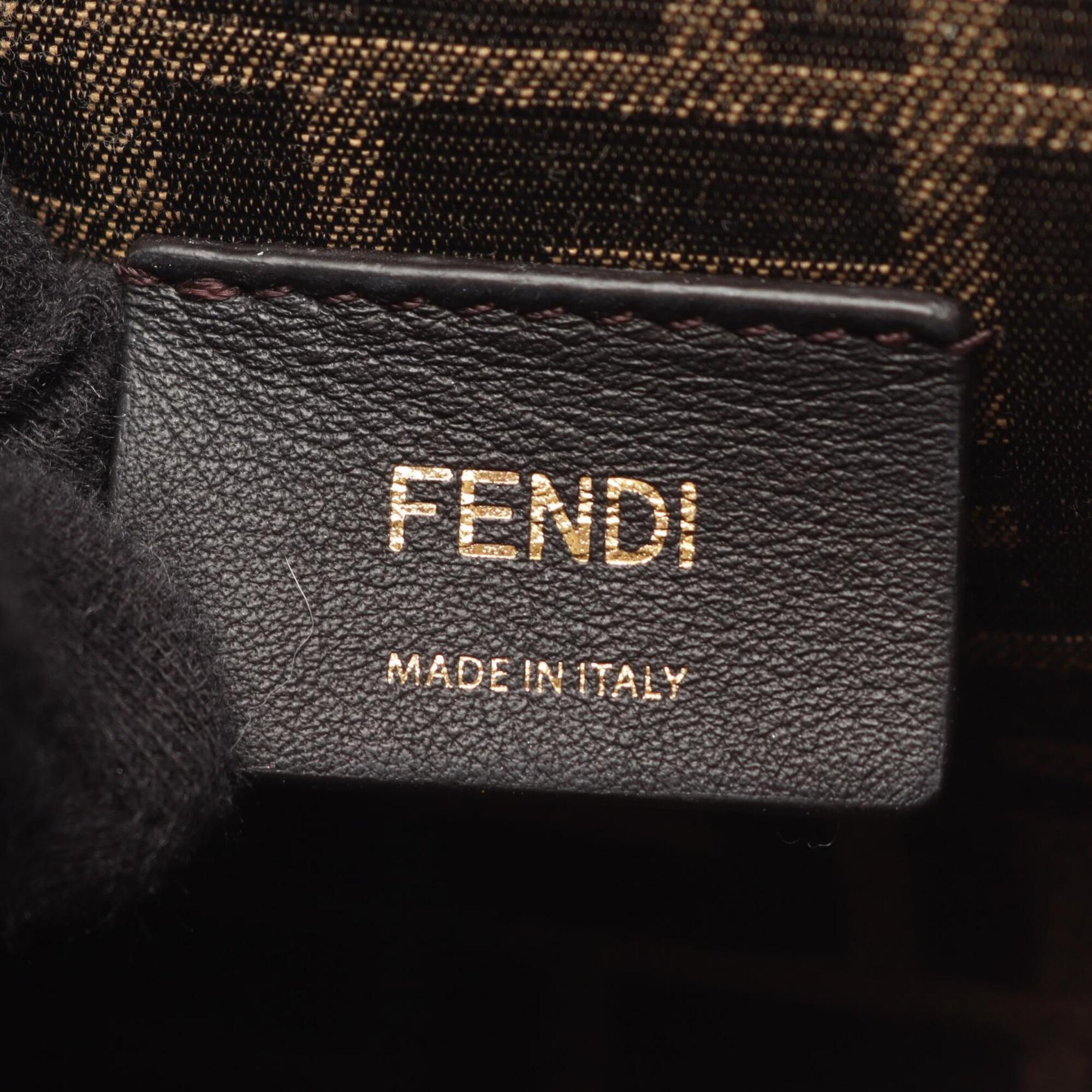 Fendi Black Leather Handbag Shoulder Bag (Pre-Owned)