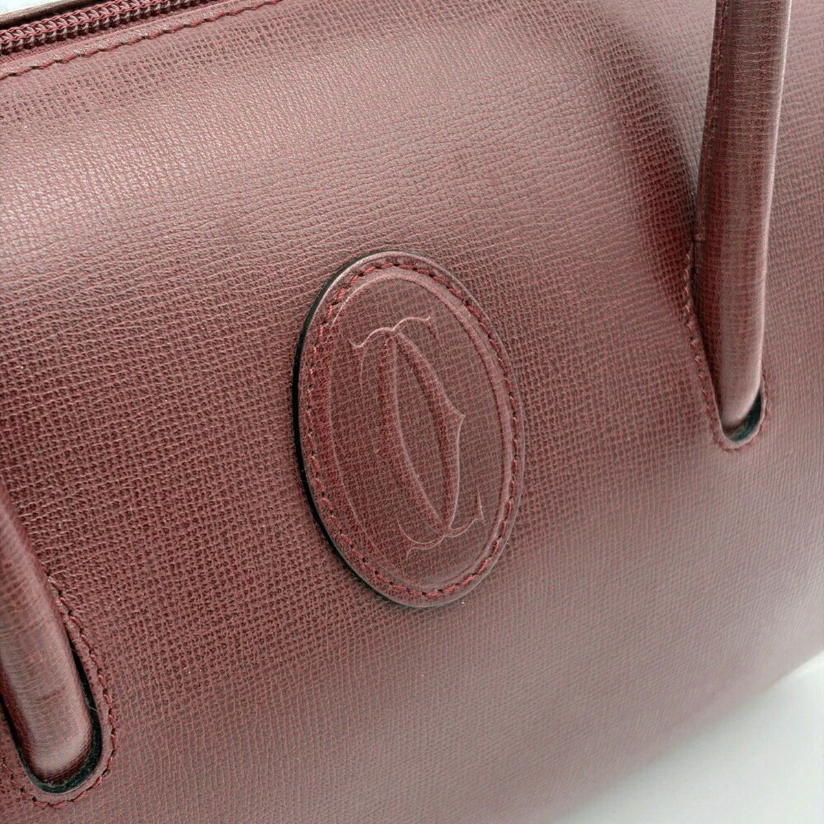 Cartier Must Bordeaux Leather Handbag (Pre-Owned)