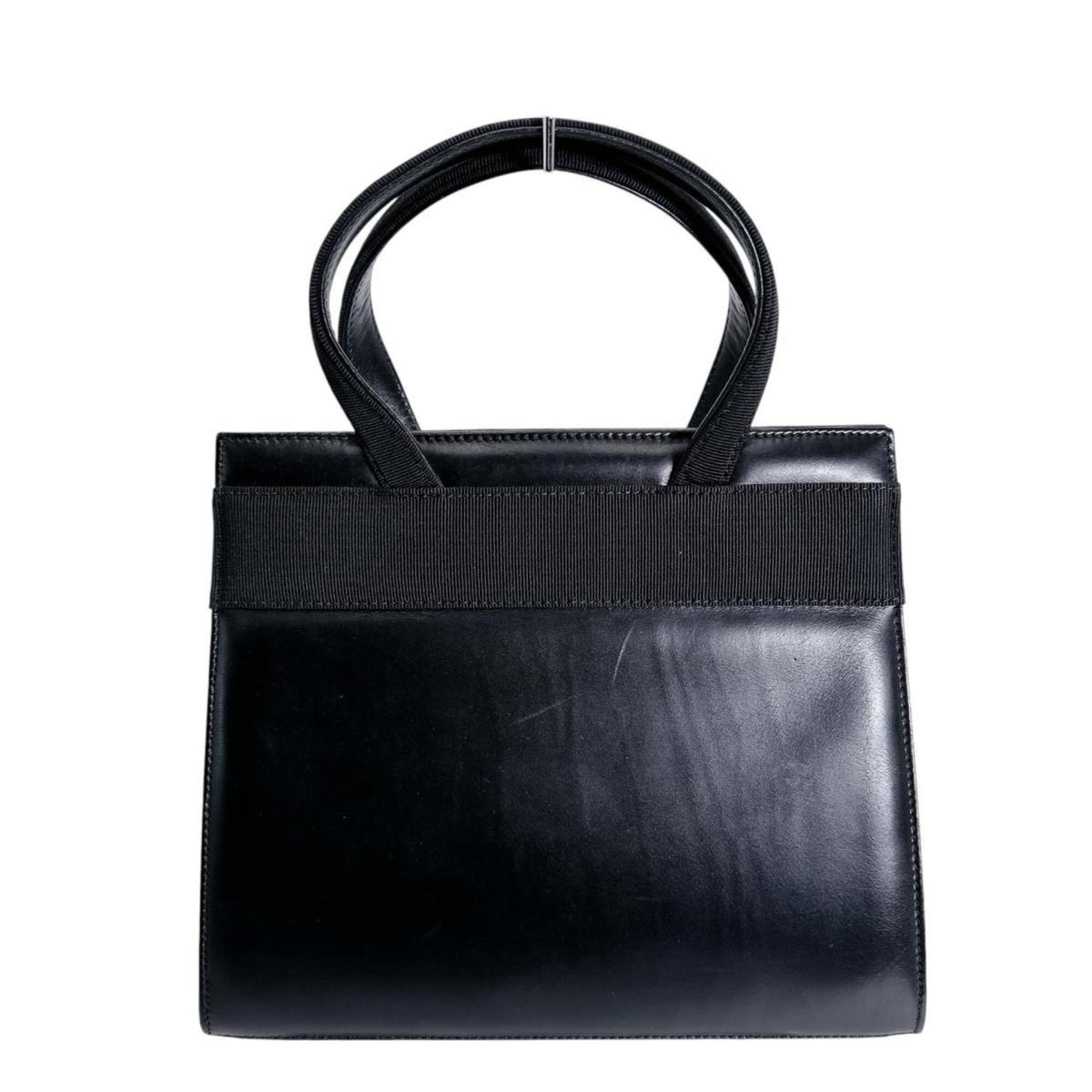 Salvatore Ferragamo Black Leather Handbag (Pre-Owned)