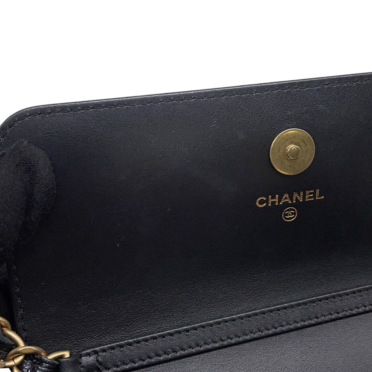 Chanel Gunmetal Grained Calfskin Handbag Shoulder Bag (Pre-Owned)