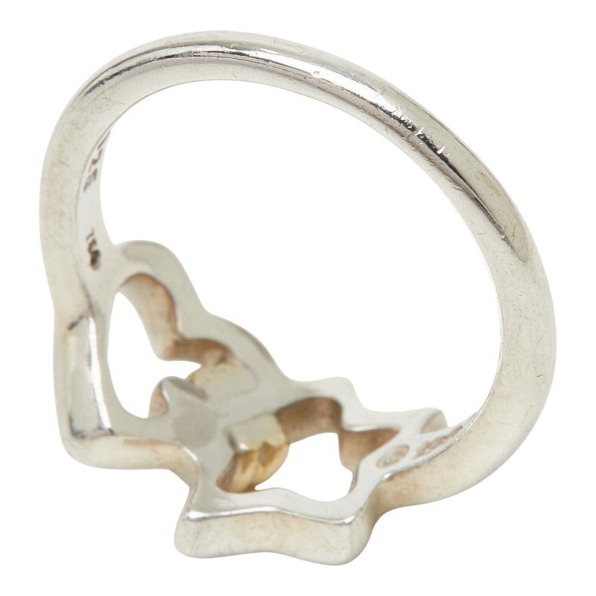 Tiffany Heart Yellow Gold (18K) Silver 925 Band Ring (Pre-Owned)