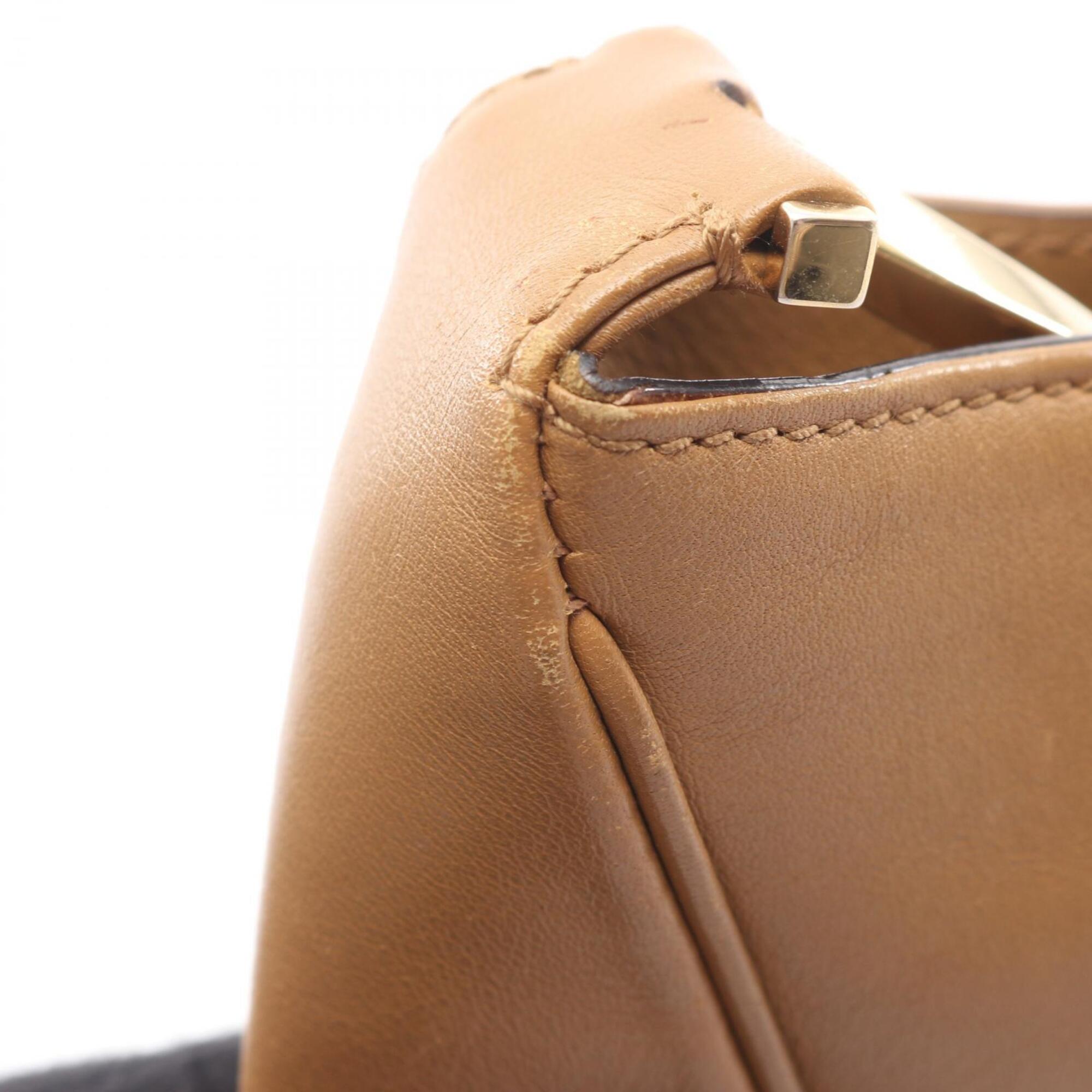 Salvatore Ferragamo Brown Leather Handbag Shoulder Bag (Pre-Owned)