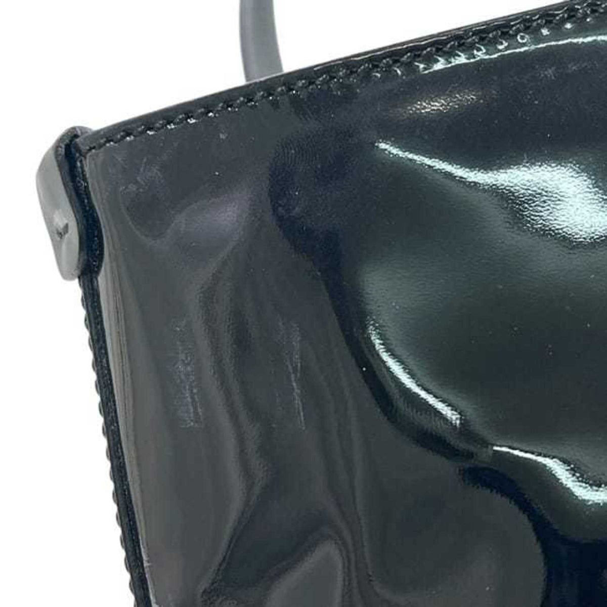 Salvatore Ferragamo Black Patent Leather Tote Bag (Pre-Owned)
