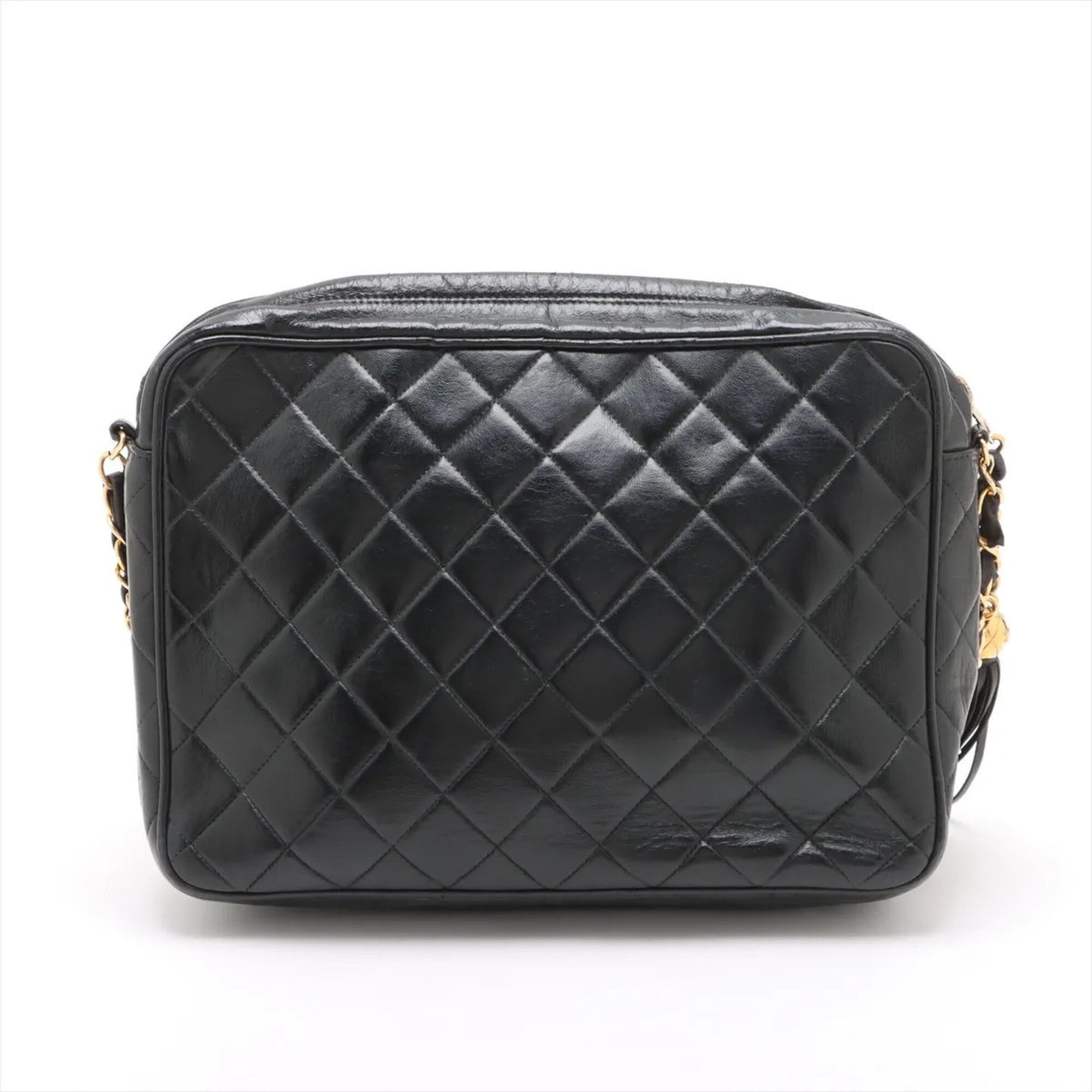 Chanel Black Leather Shoulder Bag Tote Bag (Pre-Owned)